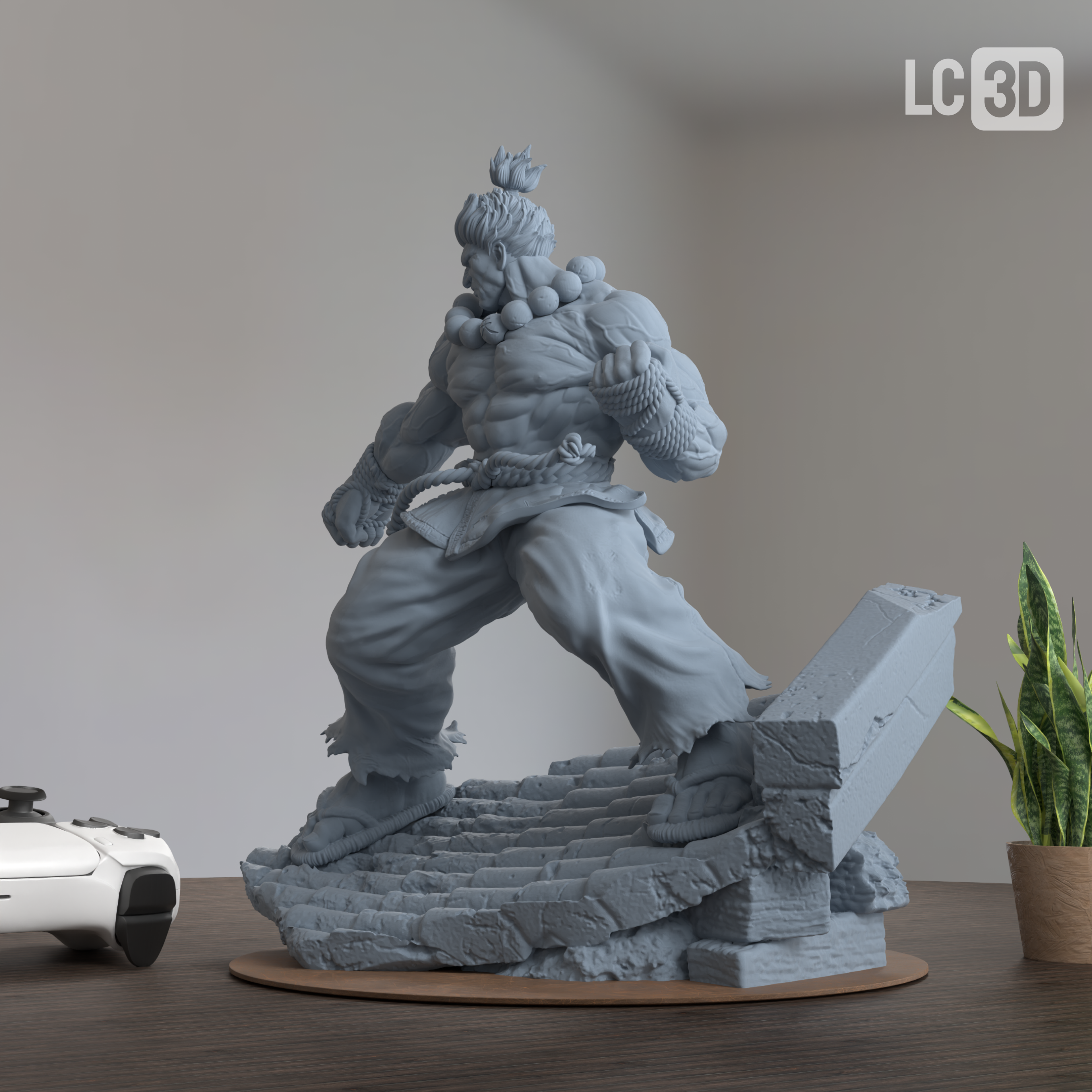 Akuma Street Fighter Figure 3D Printed Resin Model Kit