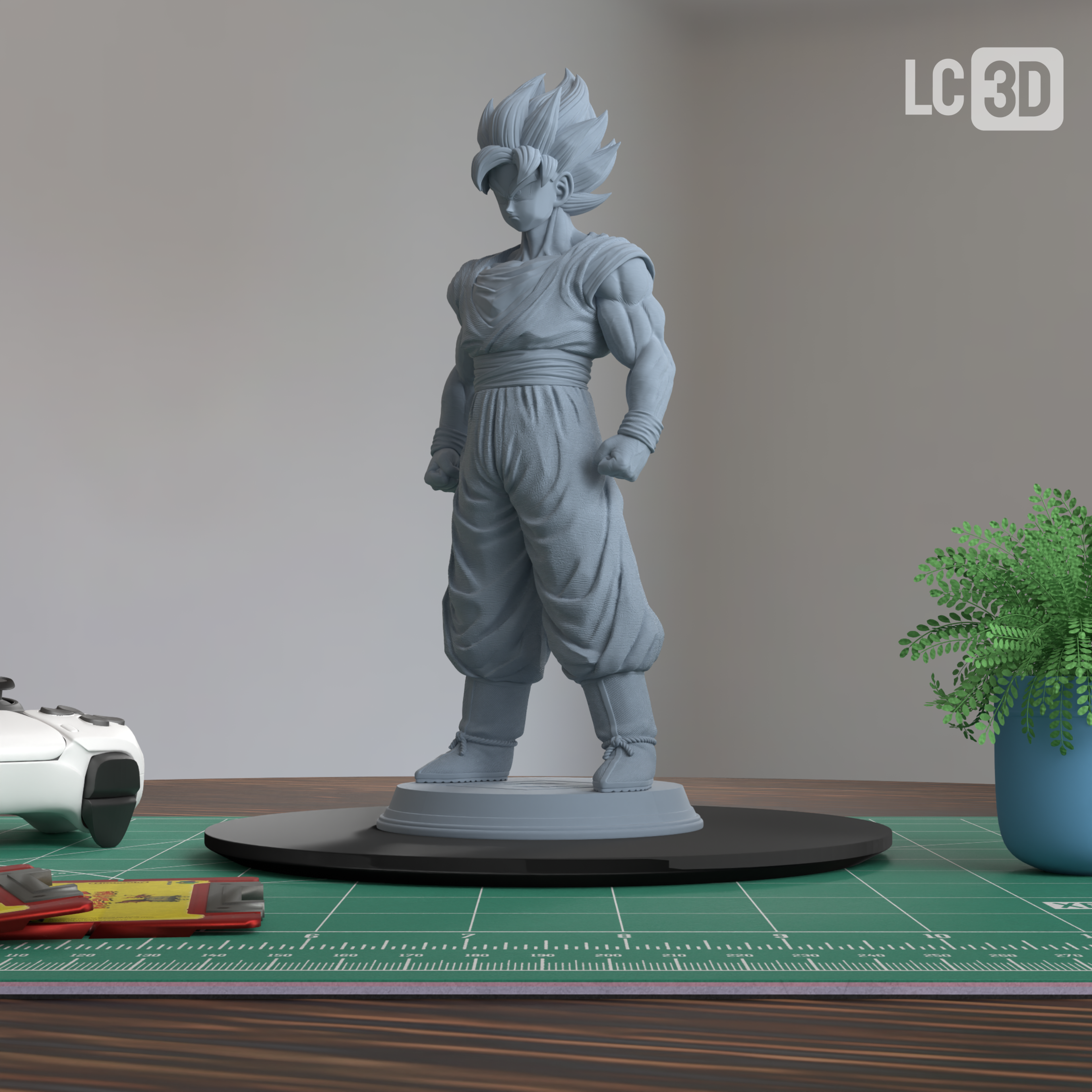 Goku SSJ Dragon Ball Z Figure 3D Printed Resin Model Kit