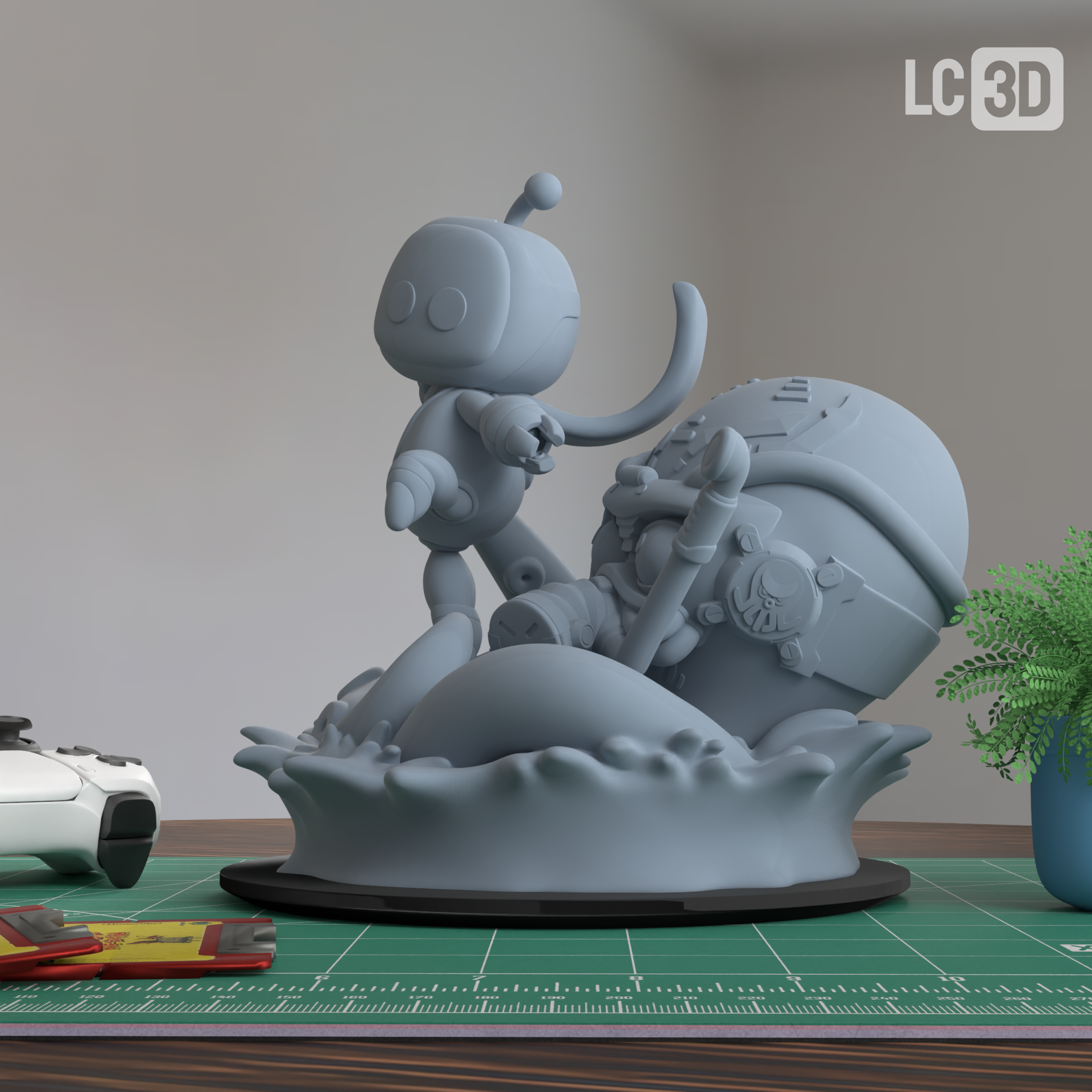 Astro Bot Gaming Figure 3D Printed Resin Model Kit