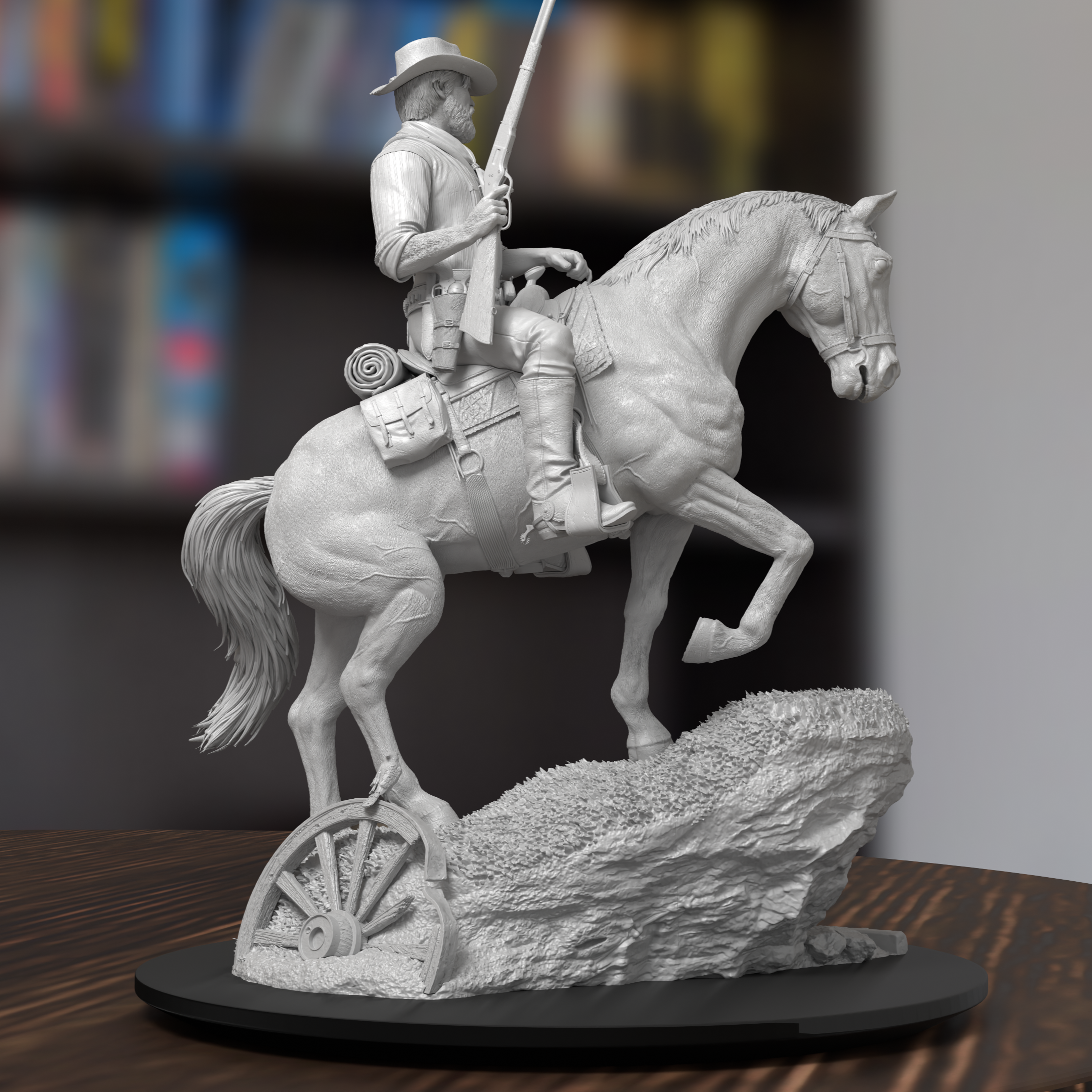 Arthur Morgan Horse Riding Red Dead Redemption 2 Figure 3D Printed Resin Model Kit