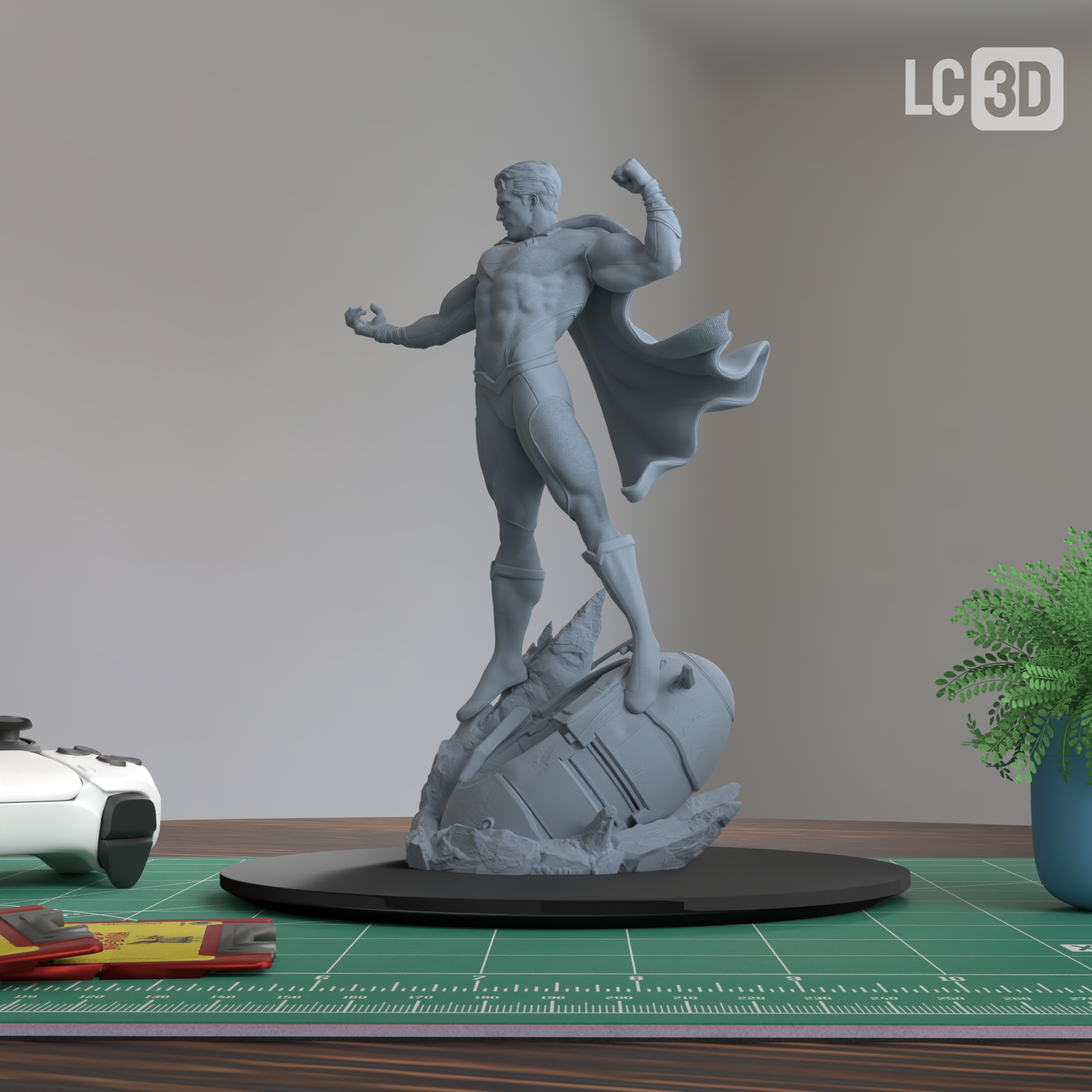 Superman Justice League Figure 3D-Printed Resin Model Kit