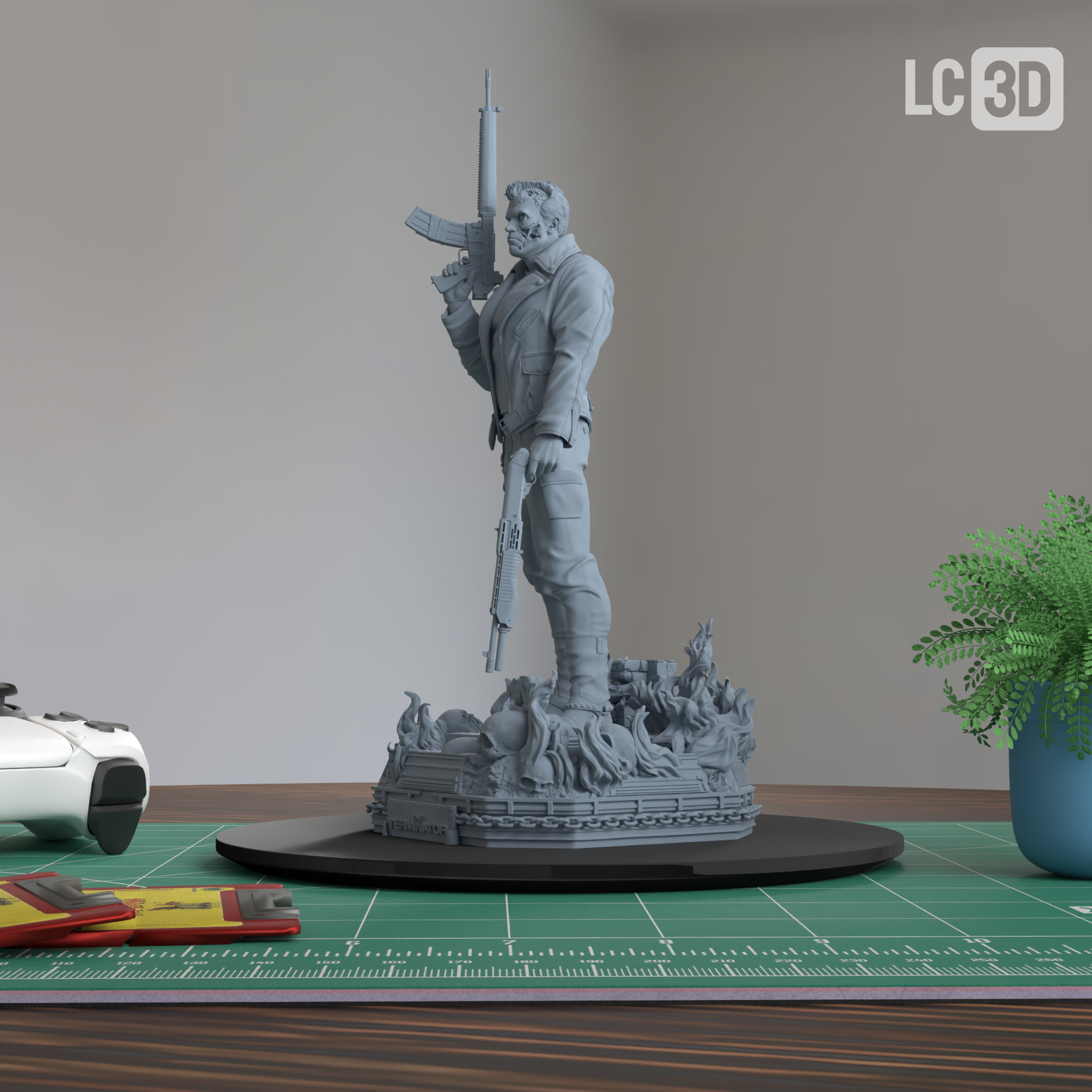 T-800 Terminator Figure 3D Printed Resin Model Kit