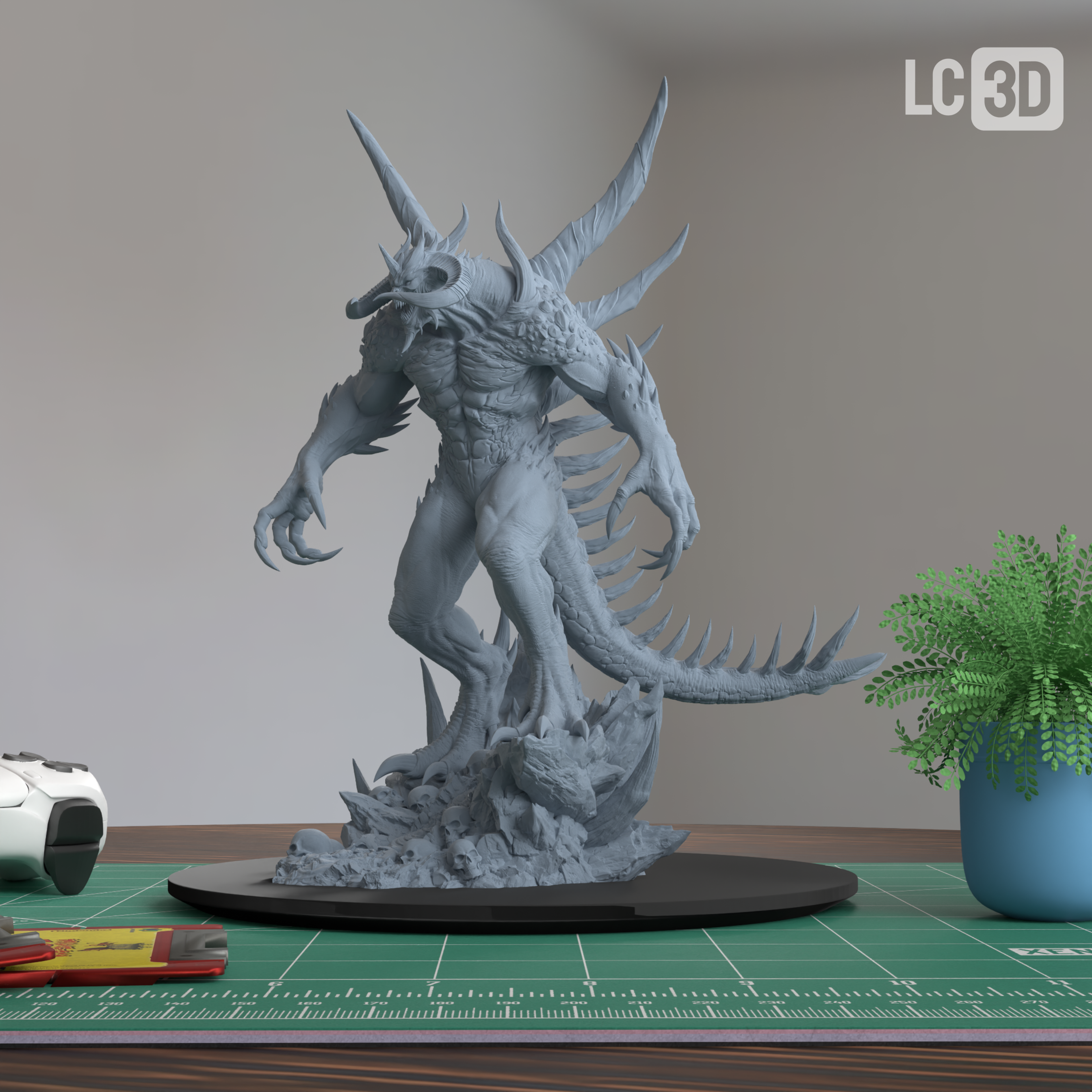 The Dark Lord Diablo Figure 3D Printed Resin Model Kit