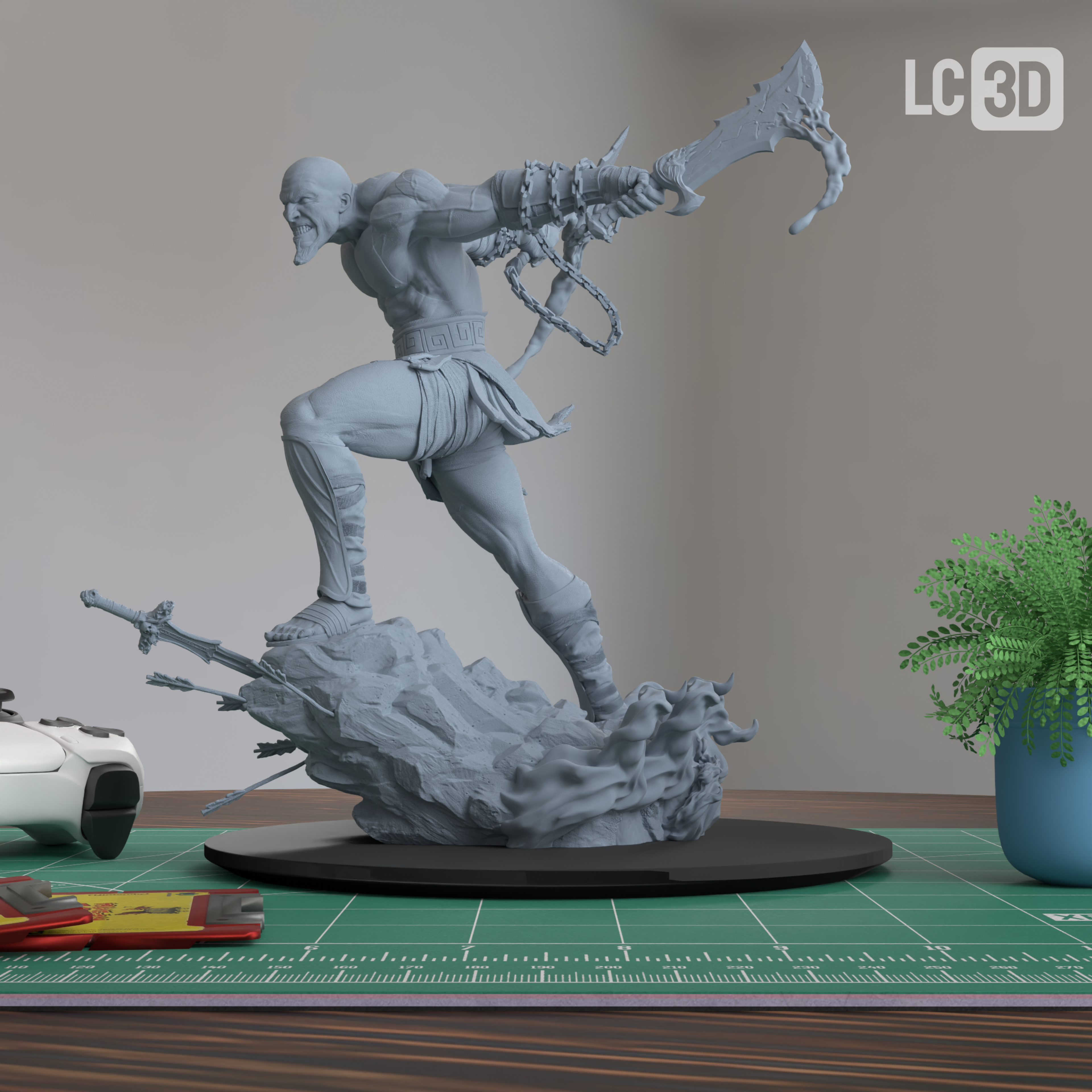 Kratos God Of War Figure 3D Printed Resin Model Kit