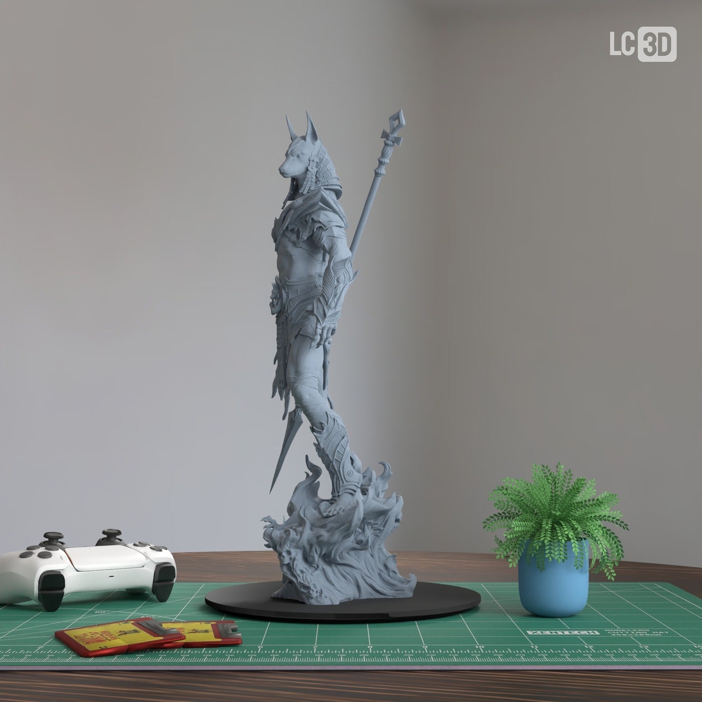 Anubis Egyptian God 3D Printed Resin Figure Model Kit