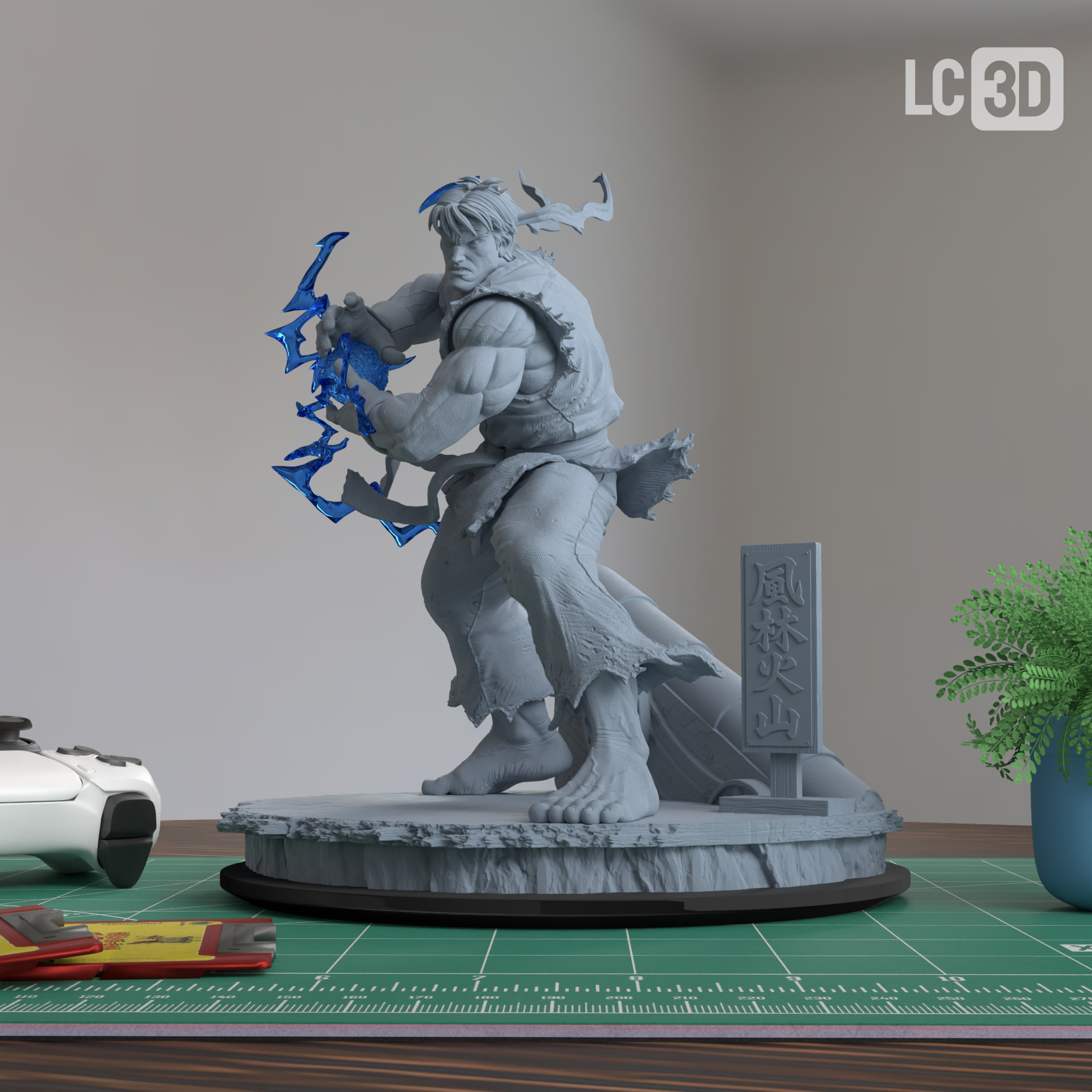 Ryu Street Fighter Figure 3D Printed Resin Model Kit