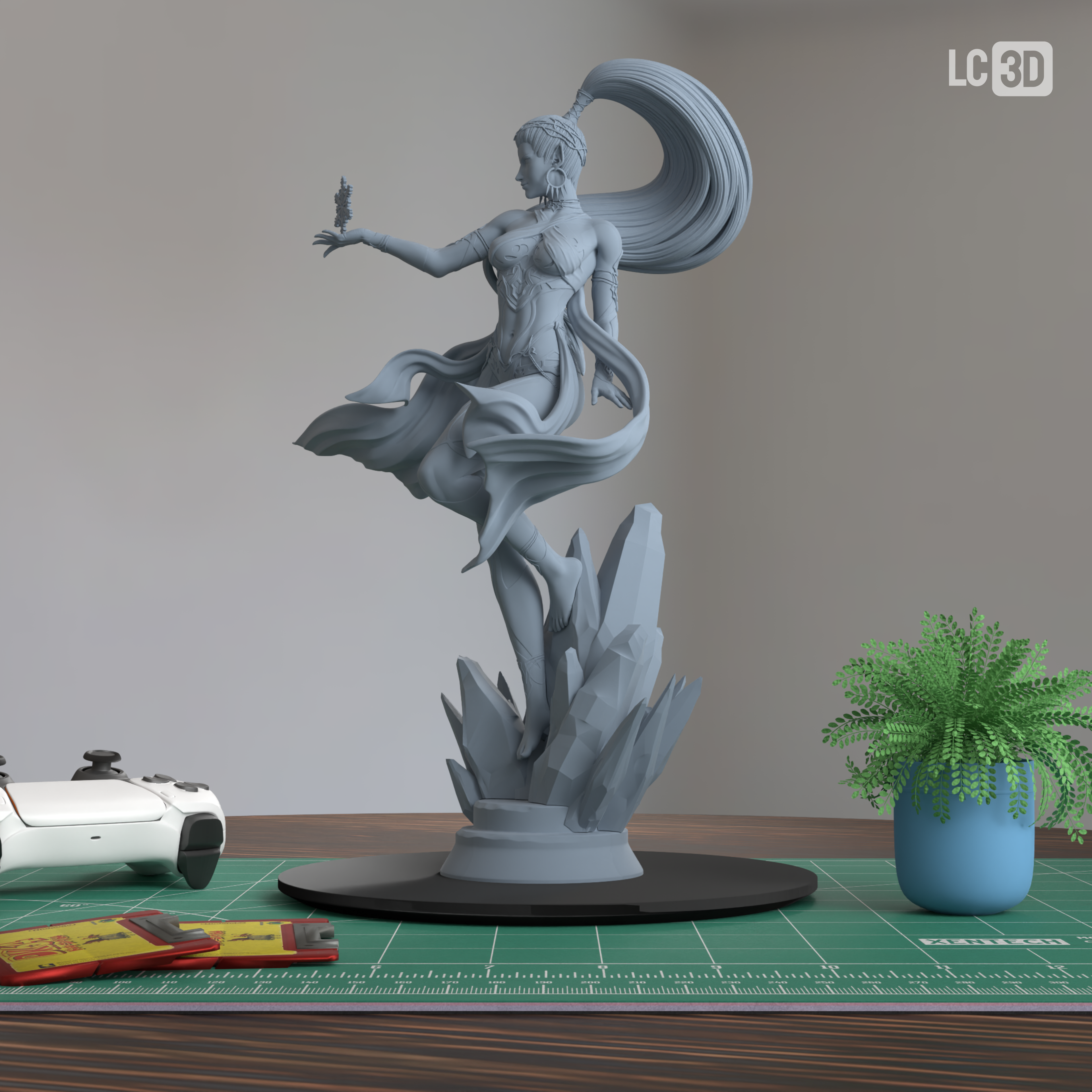 Shiva Final Fantasy Figure 3D Printed Resin Model Kit