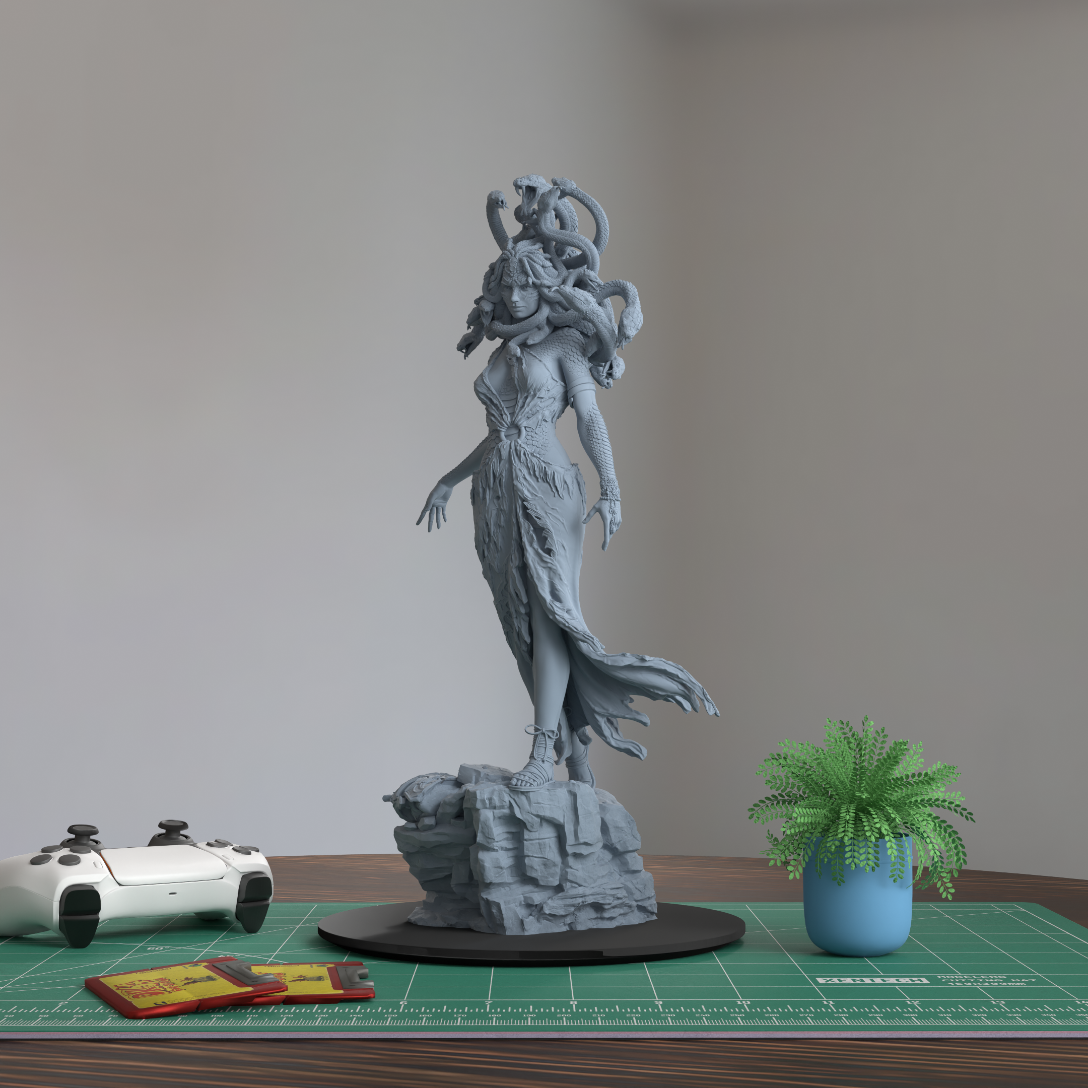 Medusa the Gorgon 3D Printed Resin Figure Model Kit