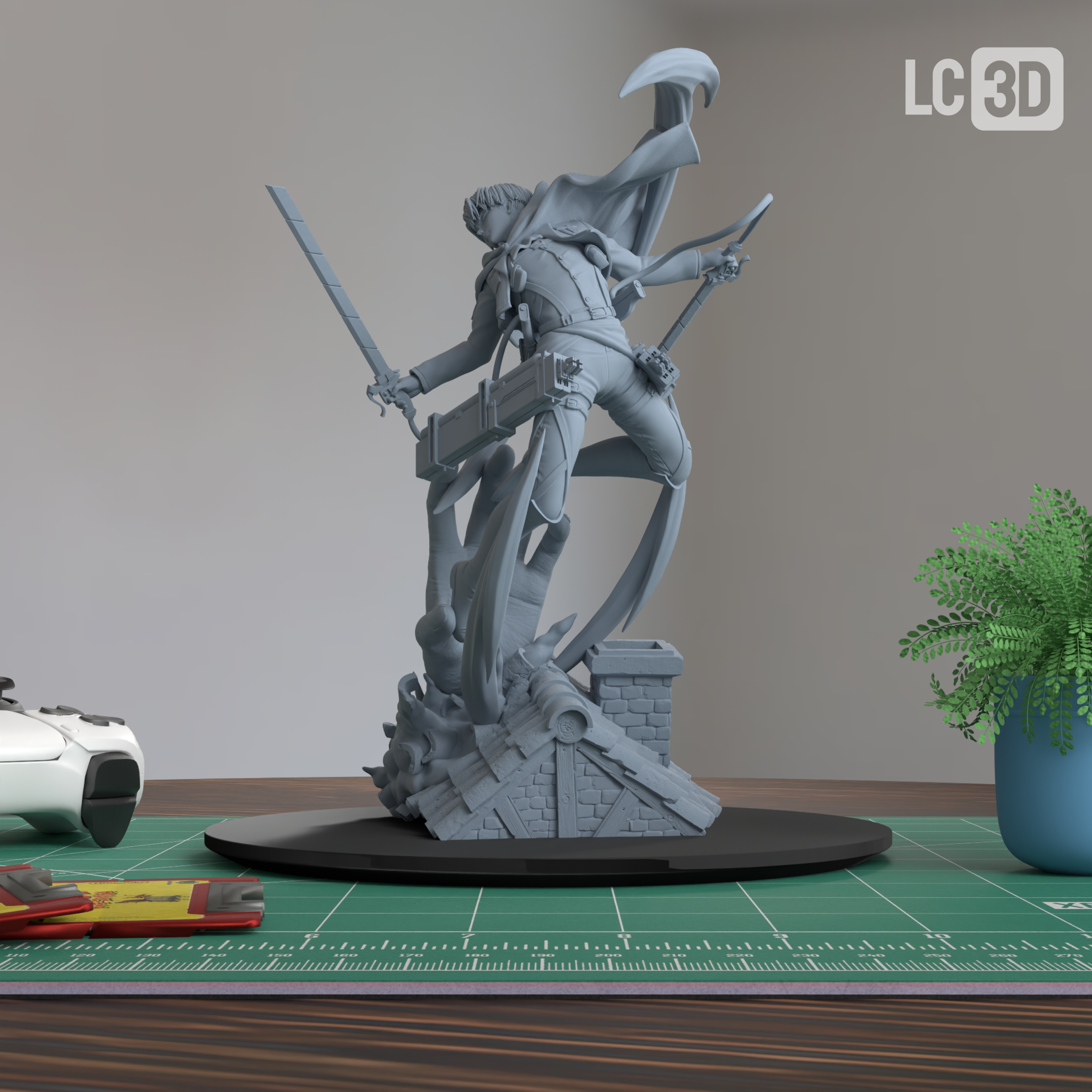 Levi Ackerman Attack On Titan Figure 3D Printed Resin Model Kit