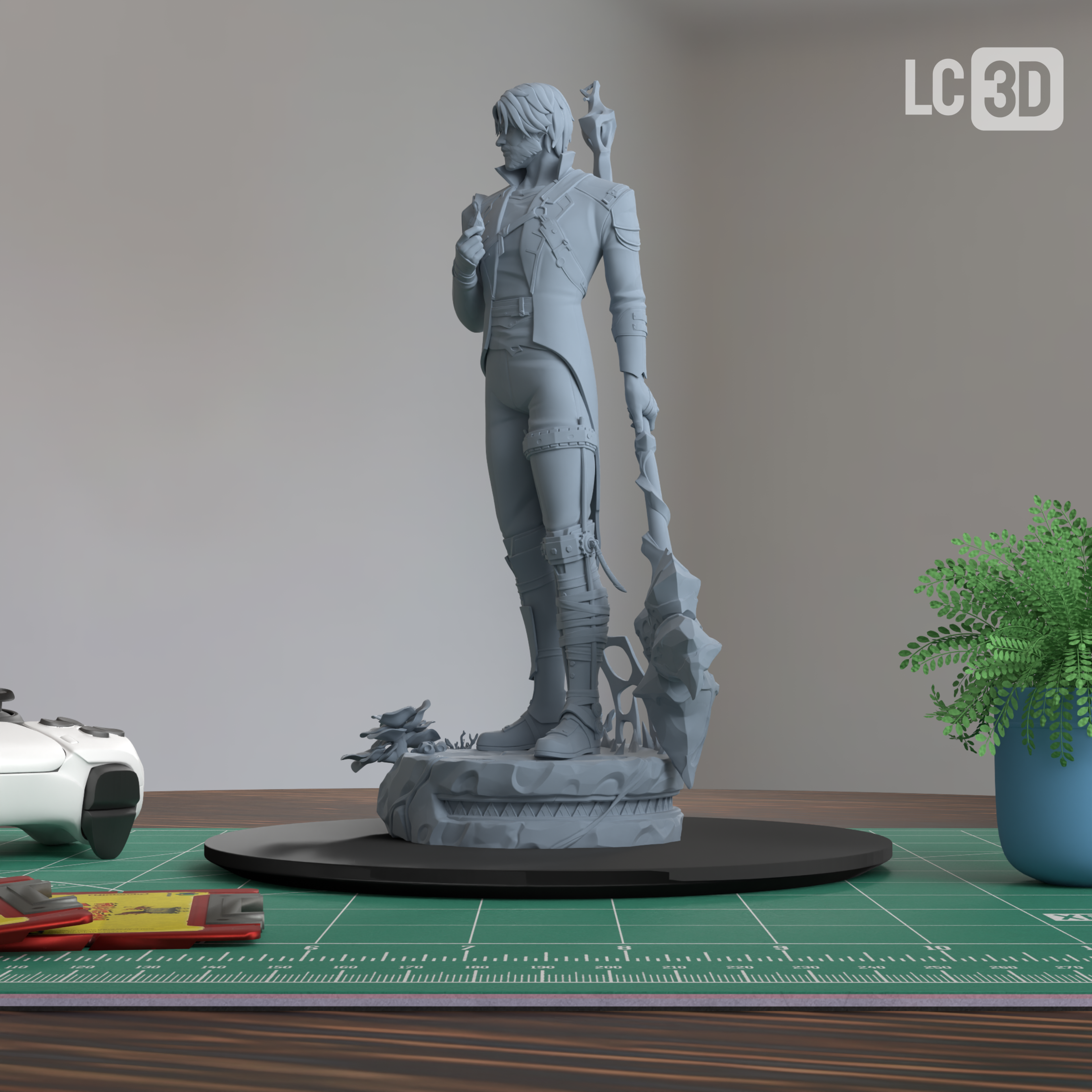 Jayce Arcane Figure 3D Printed Resin Model Kit