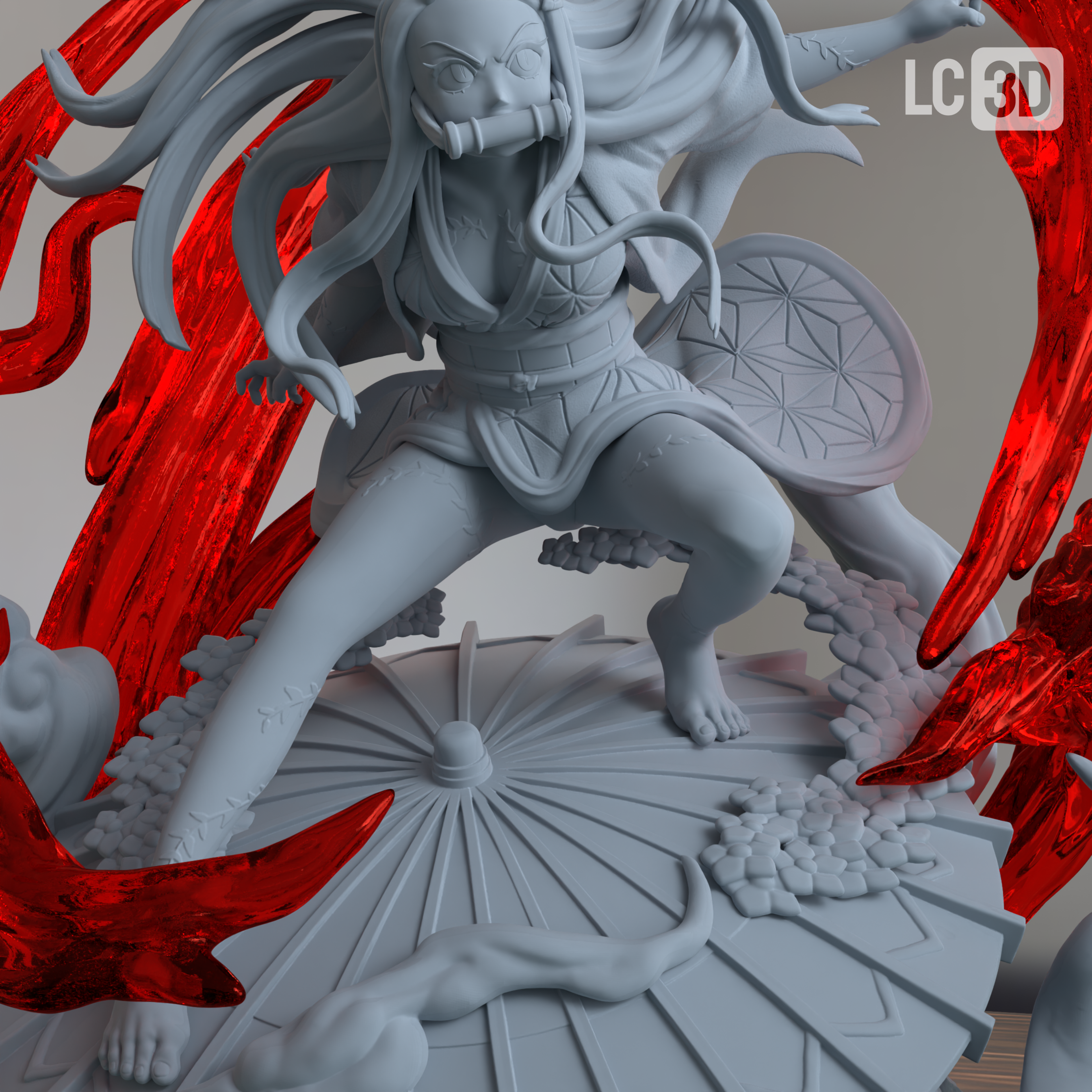 Nezuko Kamado Demon Slayer Figure 3D Printed Resin Model Kit
