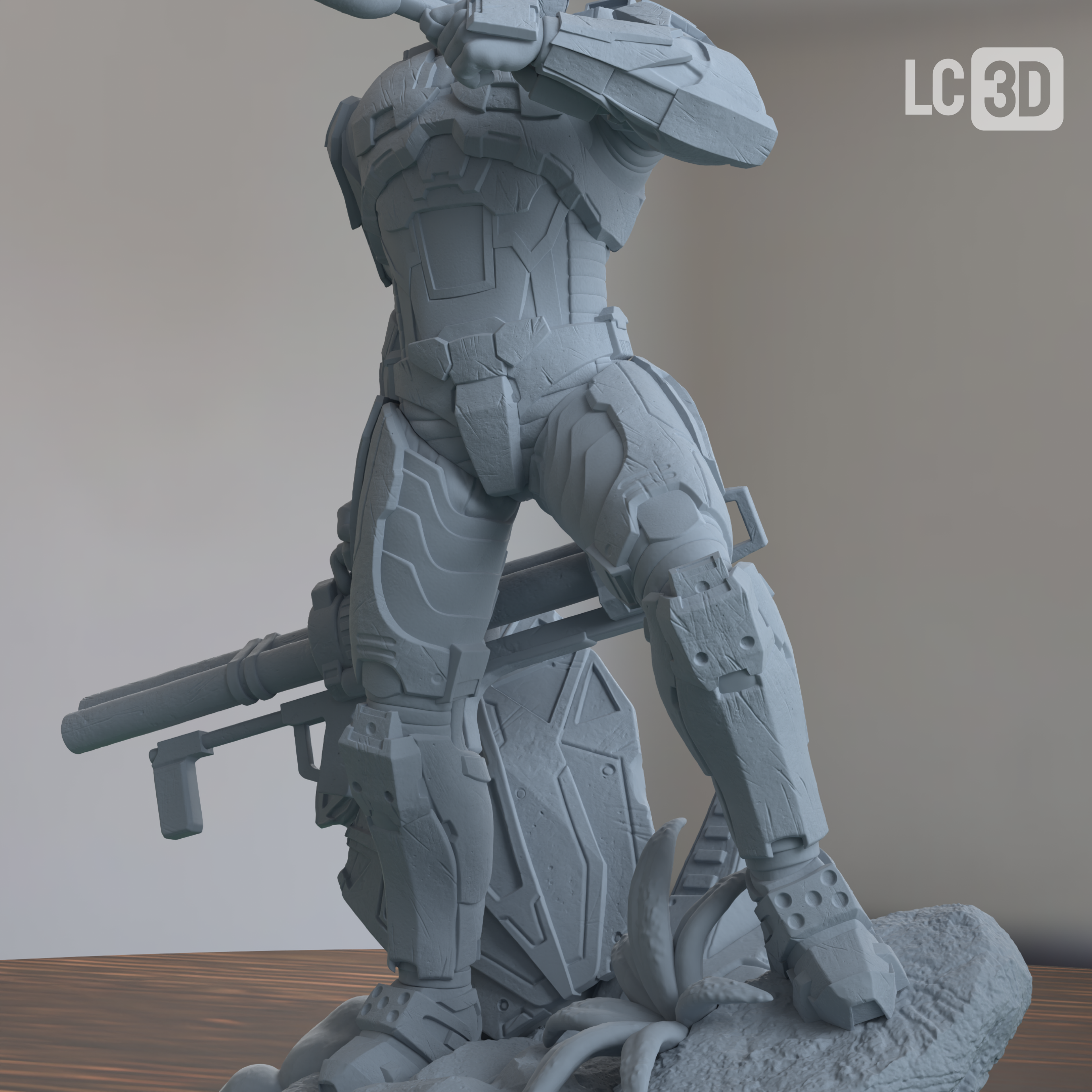 Master Chief Halo Figure 3D Printed Resin Model Kit