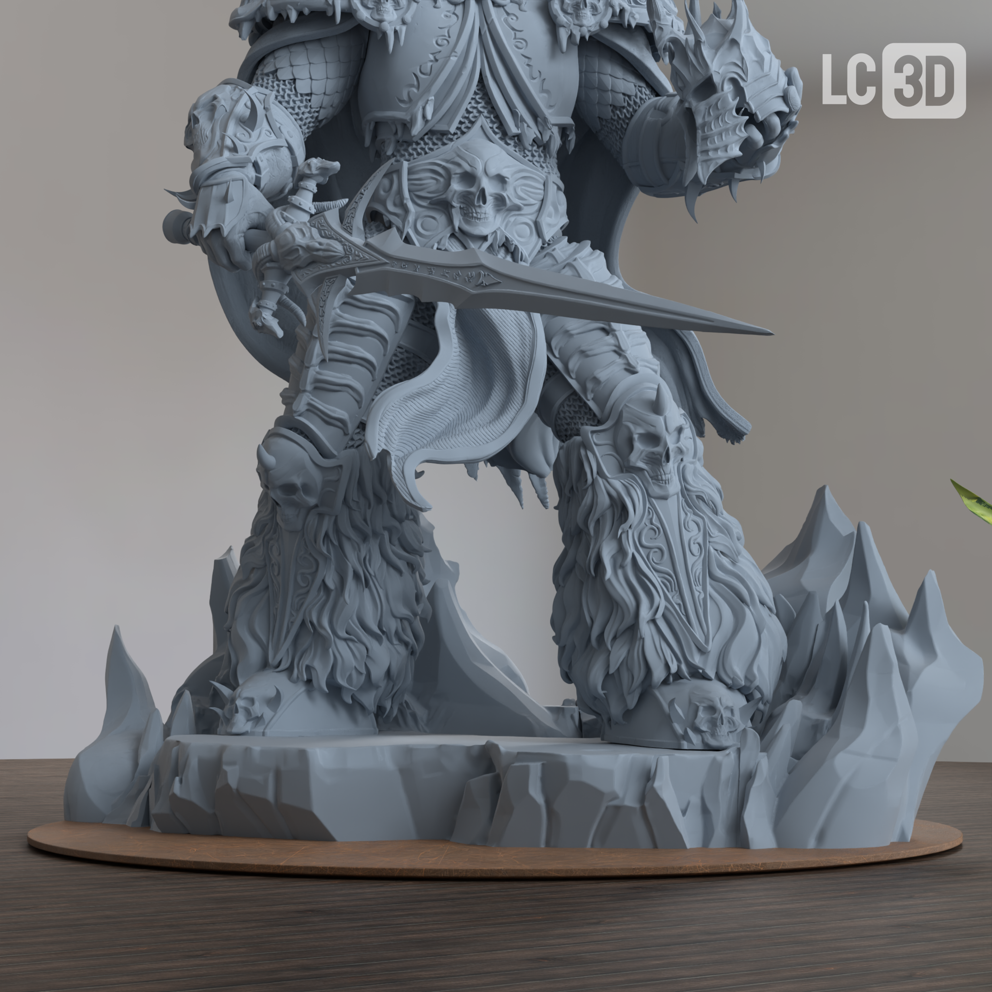 Arthas The Lich King World Of Warcraft Figure 3D Printed Resin Model Kit