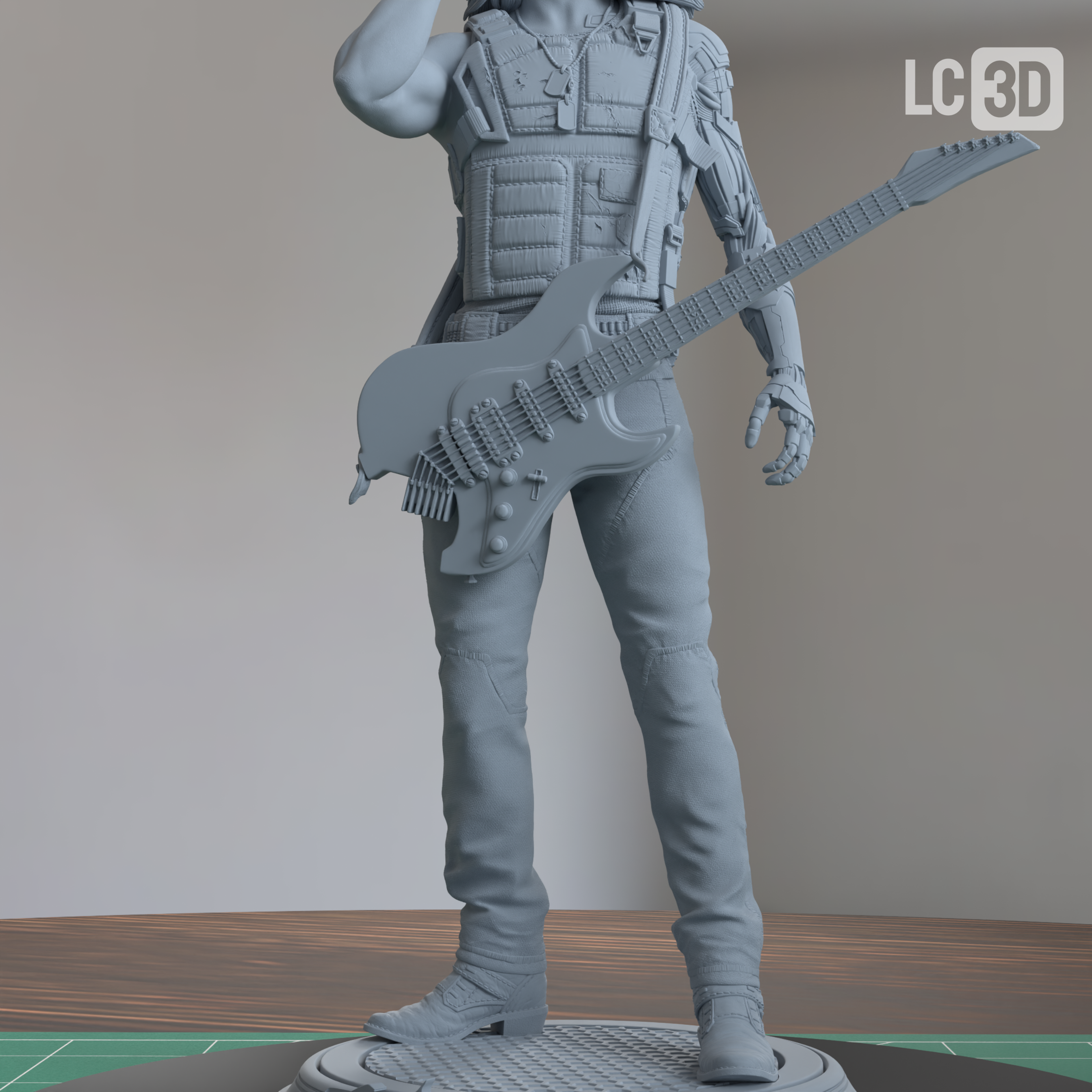 Johnny Silverhand Cyberpunk 2077 Figure 3D Printed Resin Model Kit
