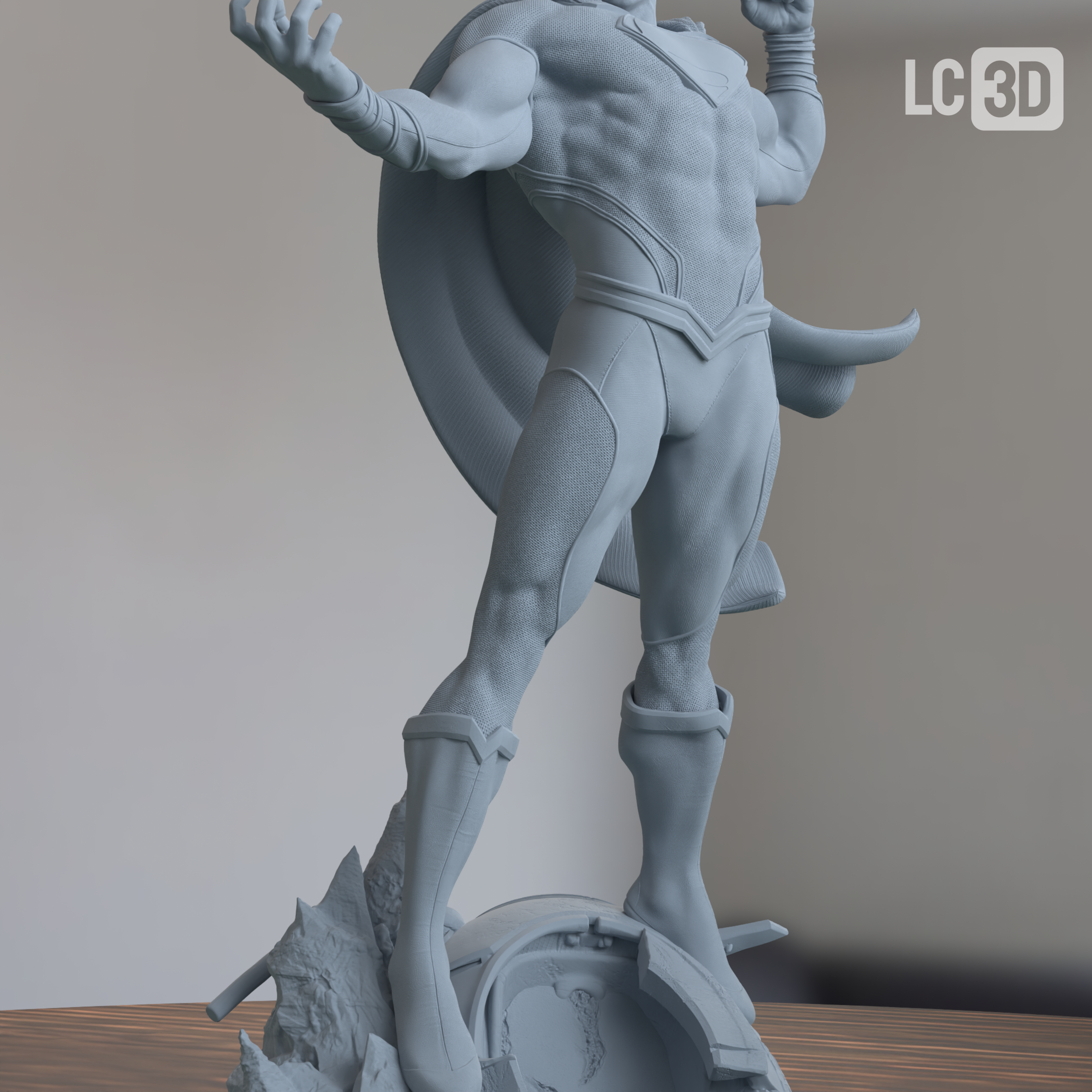 Superman Justice League Figure 3D-Printed Resin Model Kit