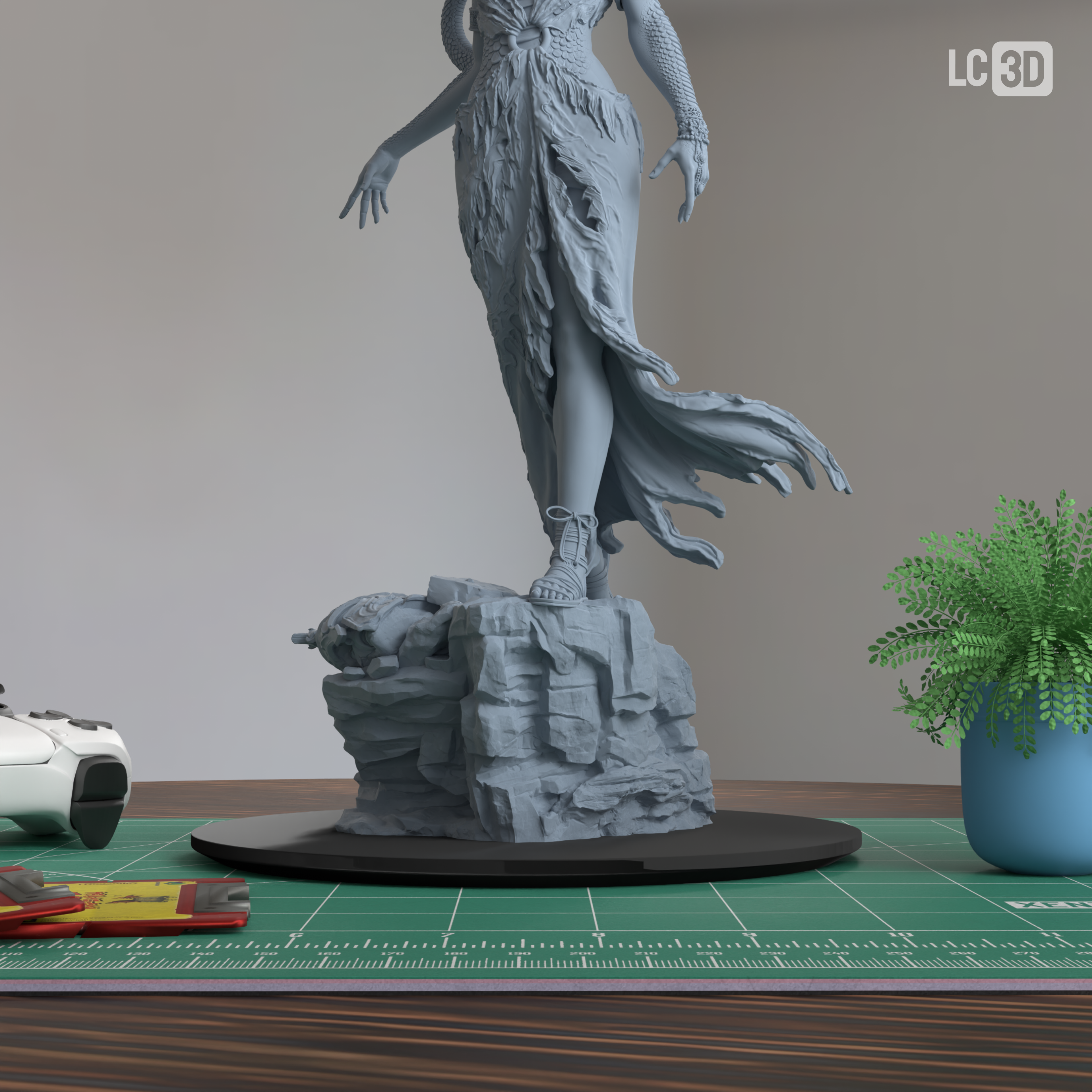Medusa the Gorgon 3D Printed Resin Figure Model Kit