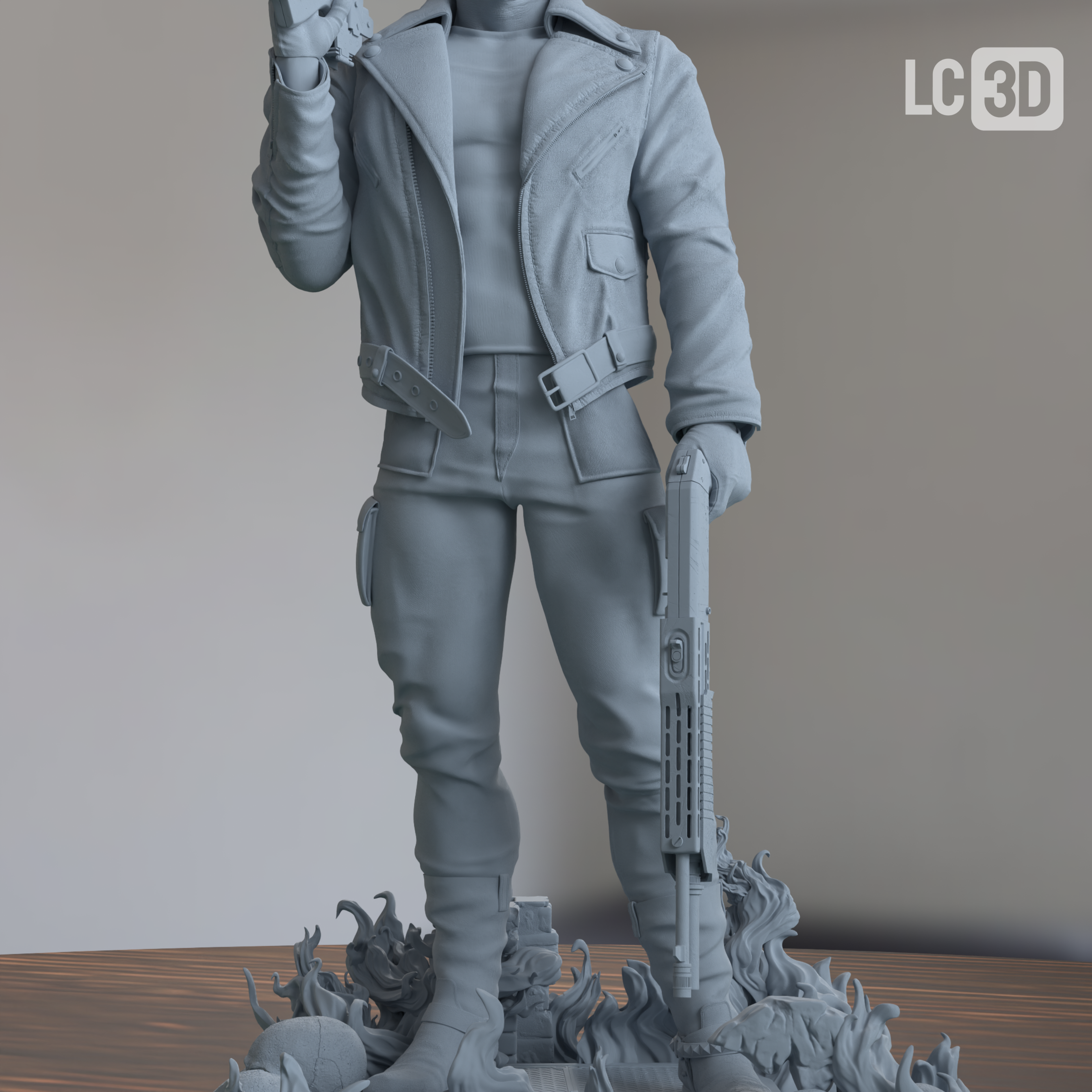 T-800 Terminator Figure 3D Printed Resin Model Kit