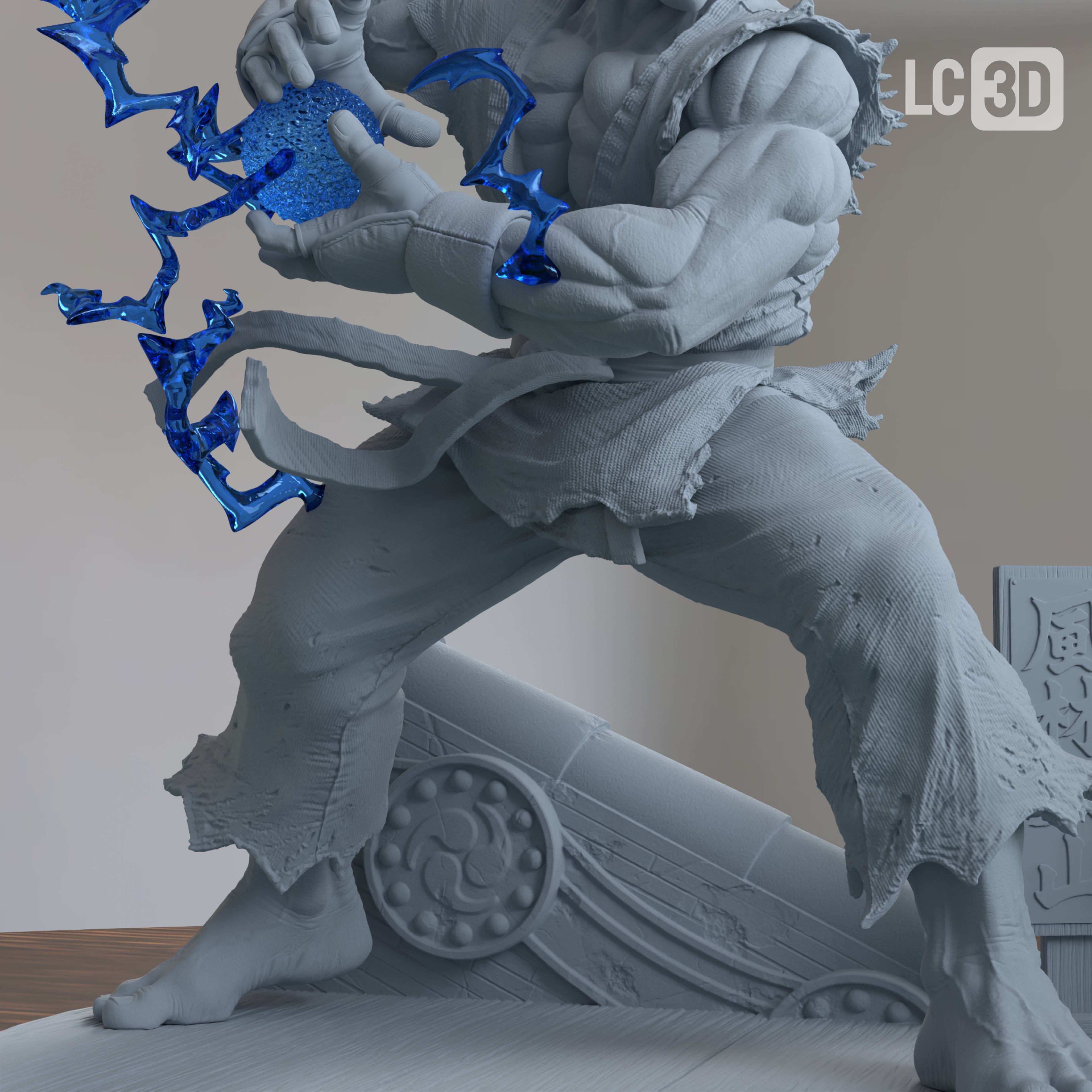 Ryu Street Fighter Figure 3D Printed Resin Model Kit