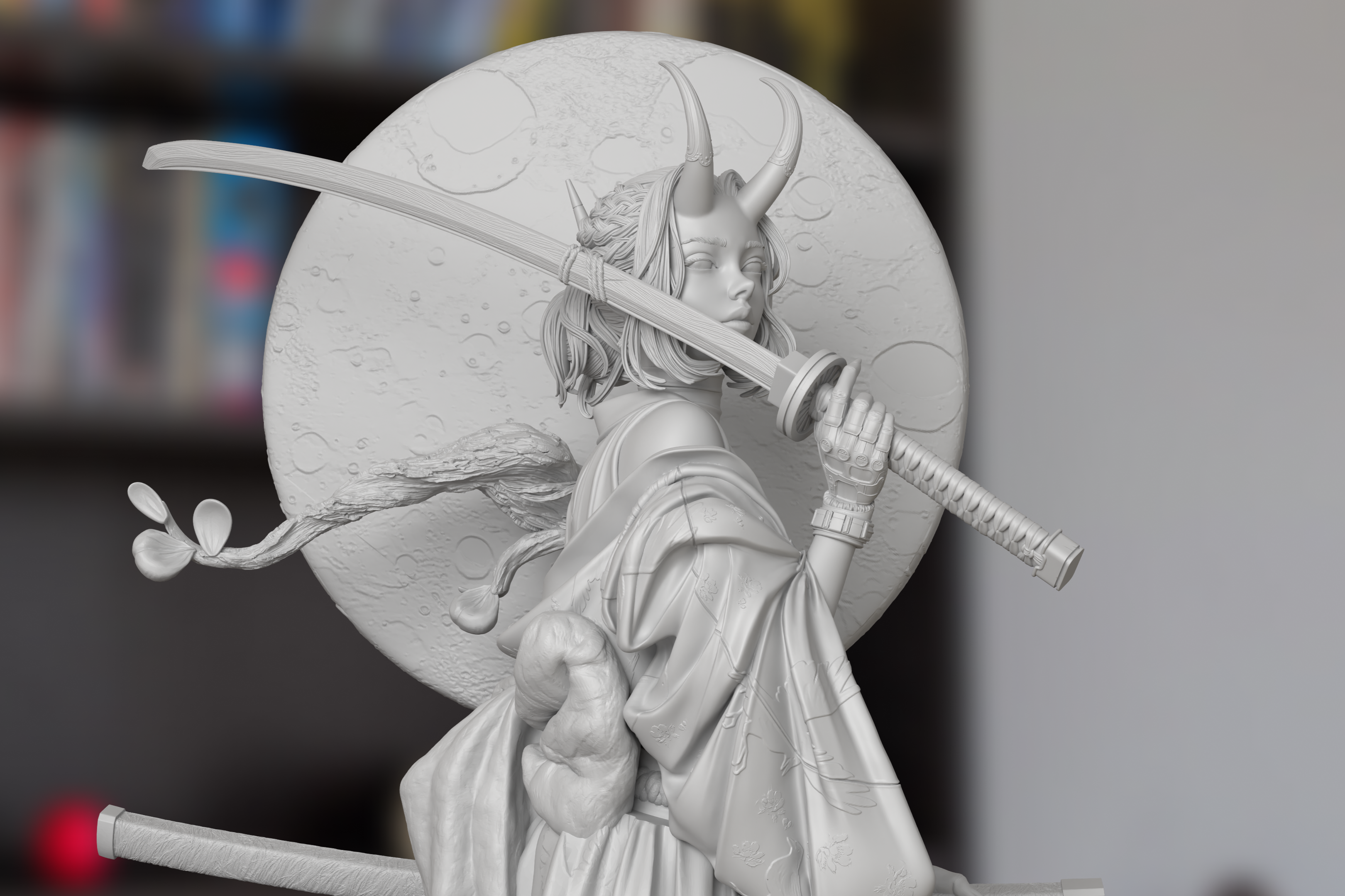 Oni Demon Japanese Mythology Figure 3D Printed Resin Model Kit