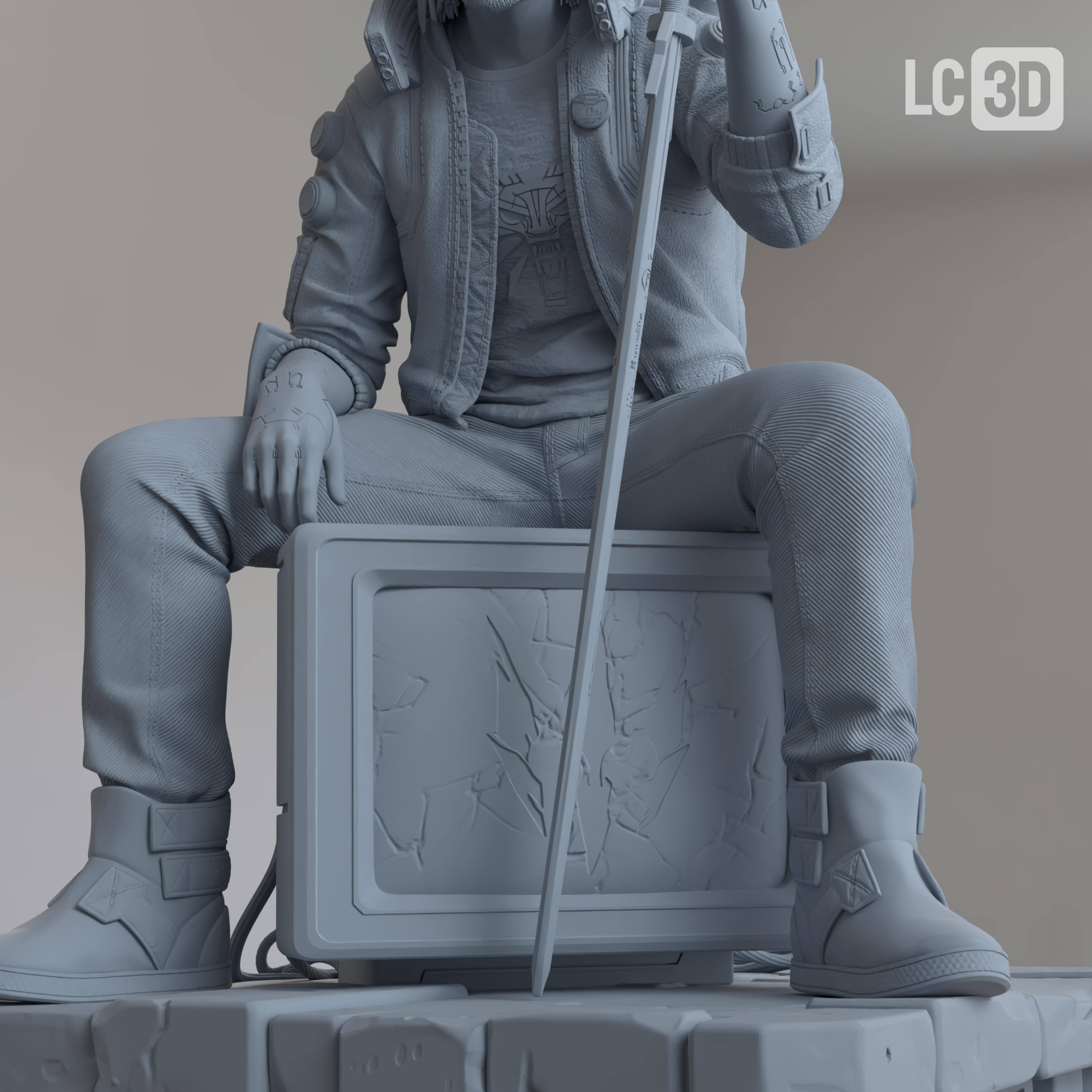 Geralt Ronin The Witcher Figure 3D Printed Resin Model Kit
