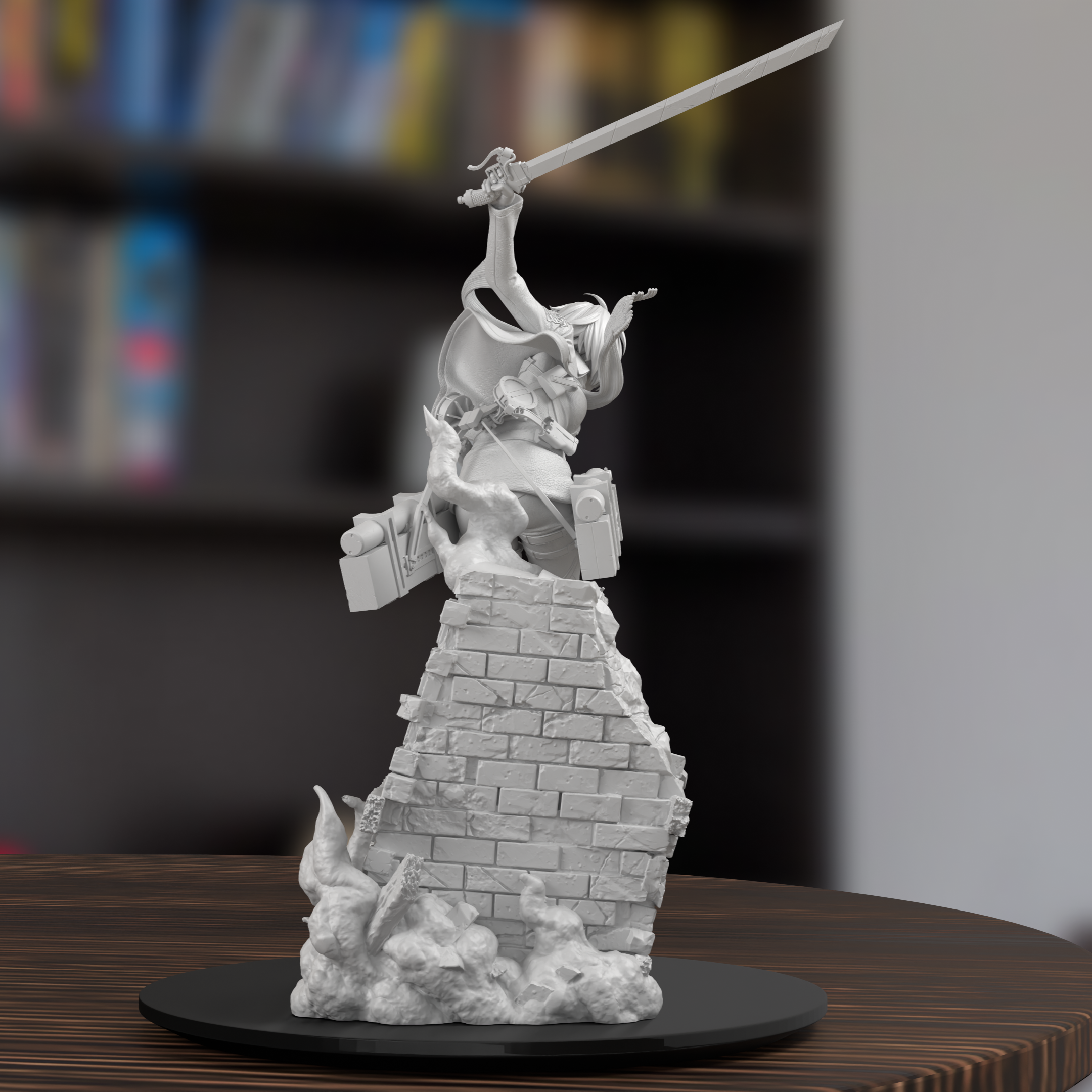 Mikasa Attack On Titan Figure 3D Printed Resin Model Kit