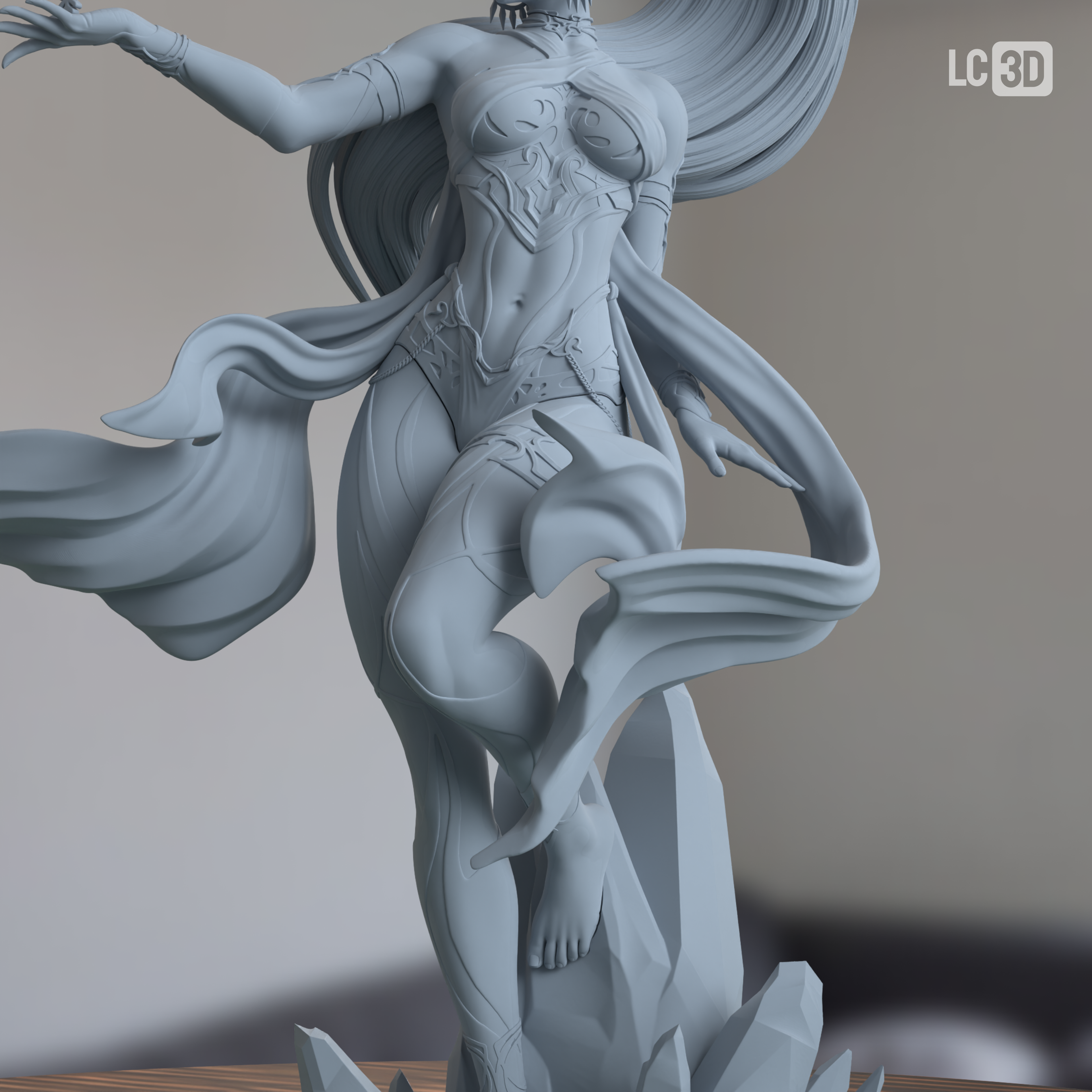 Shiva Final Fantasy Figure 3D Printed Resin Model Kit