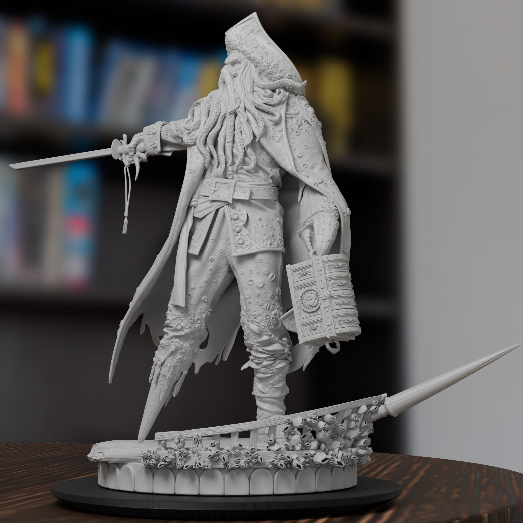 Davy Jones Pirates Of The Caribbean Figure 3D Printed Resin Model Kit