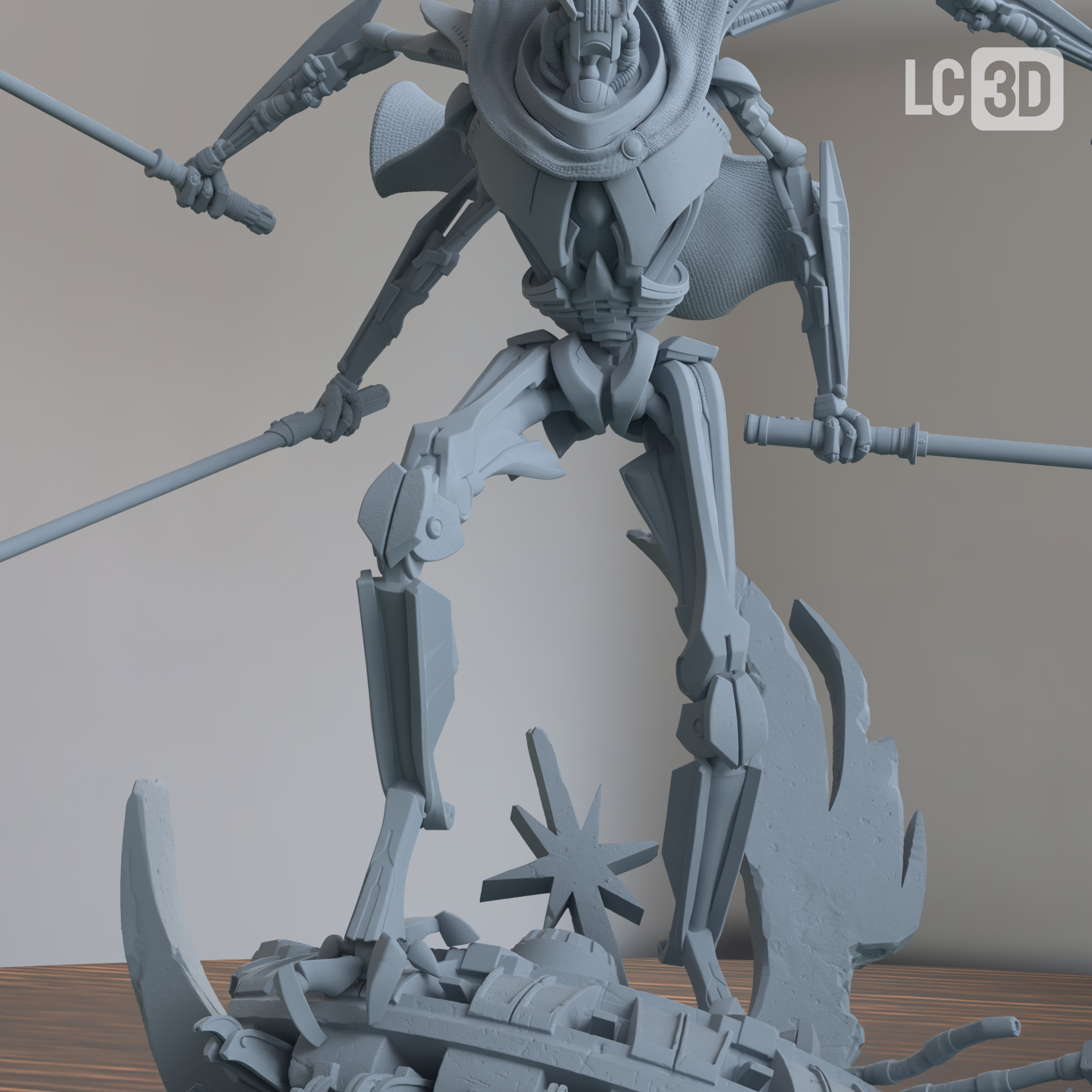 General Grievous Star Wars Figure 3D Printed Resin Model Kit