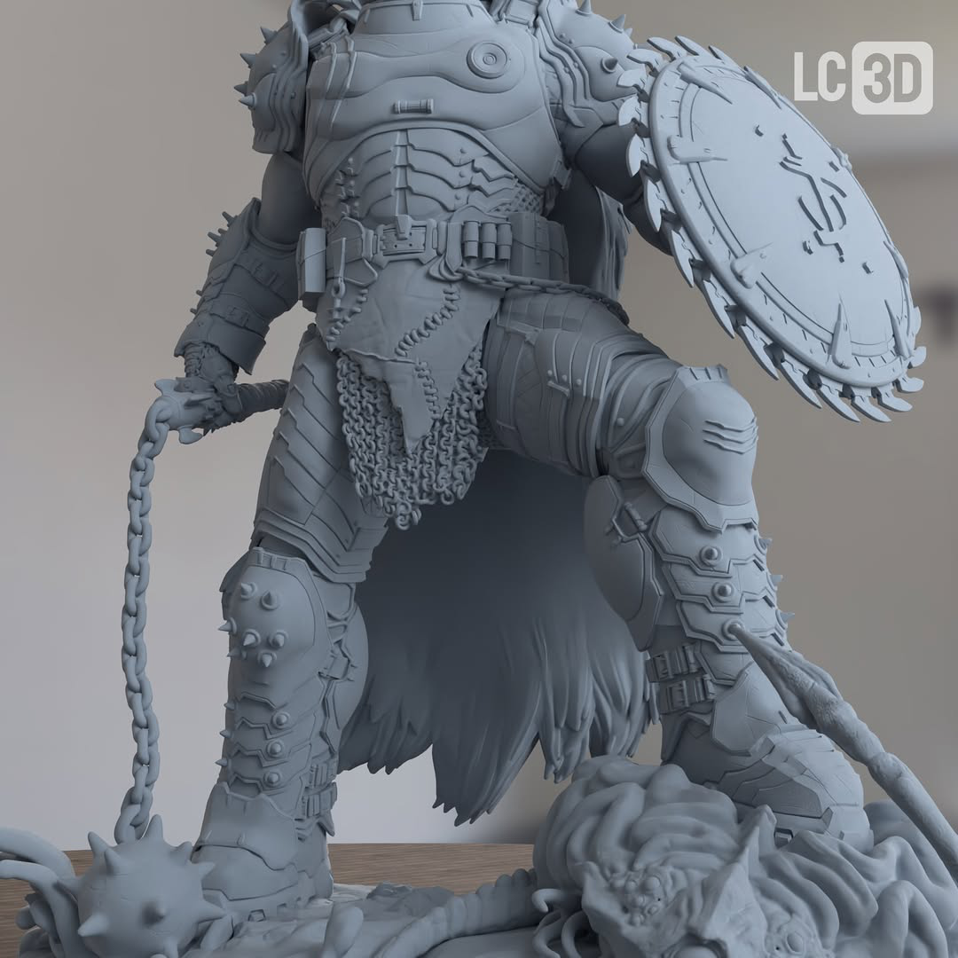Doom Slayer The Doom Franchise Figure 3D Printed Resin Model Kit