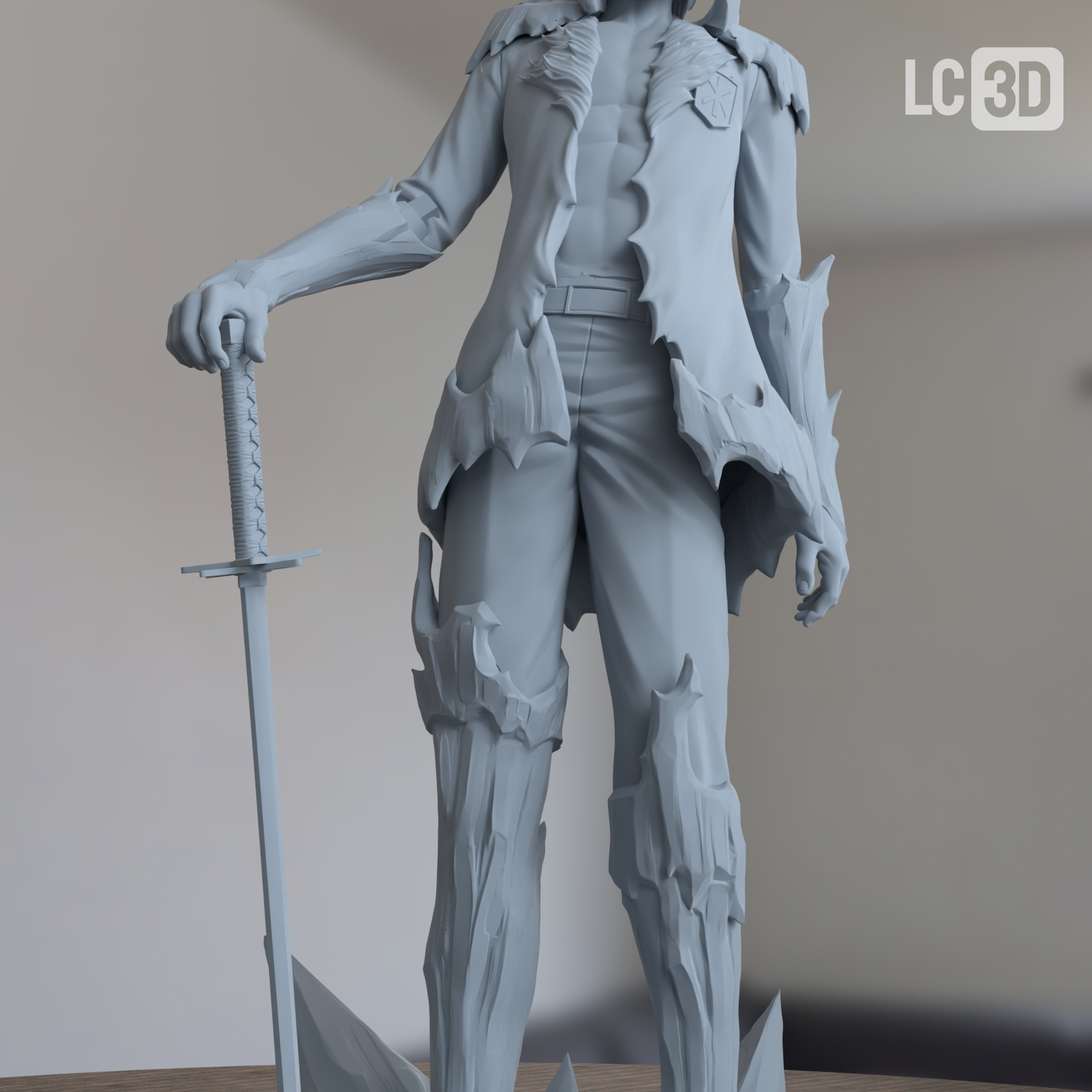 Toshiro Hitsugaya Bleach Figure 3D Printed Resin Model Kit