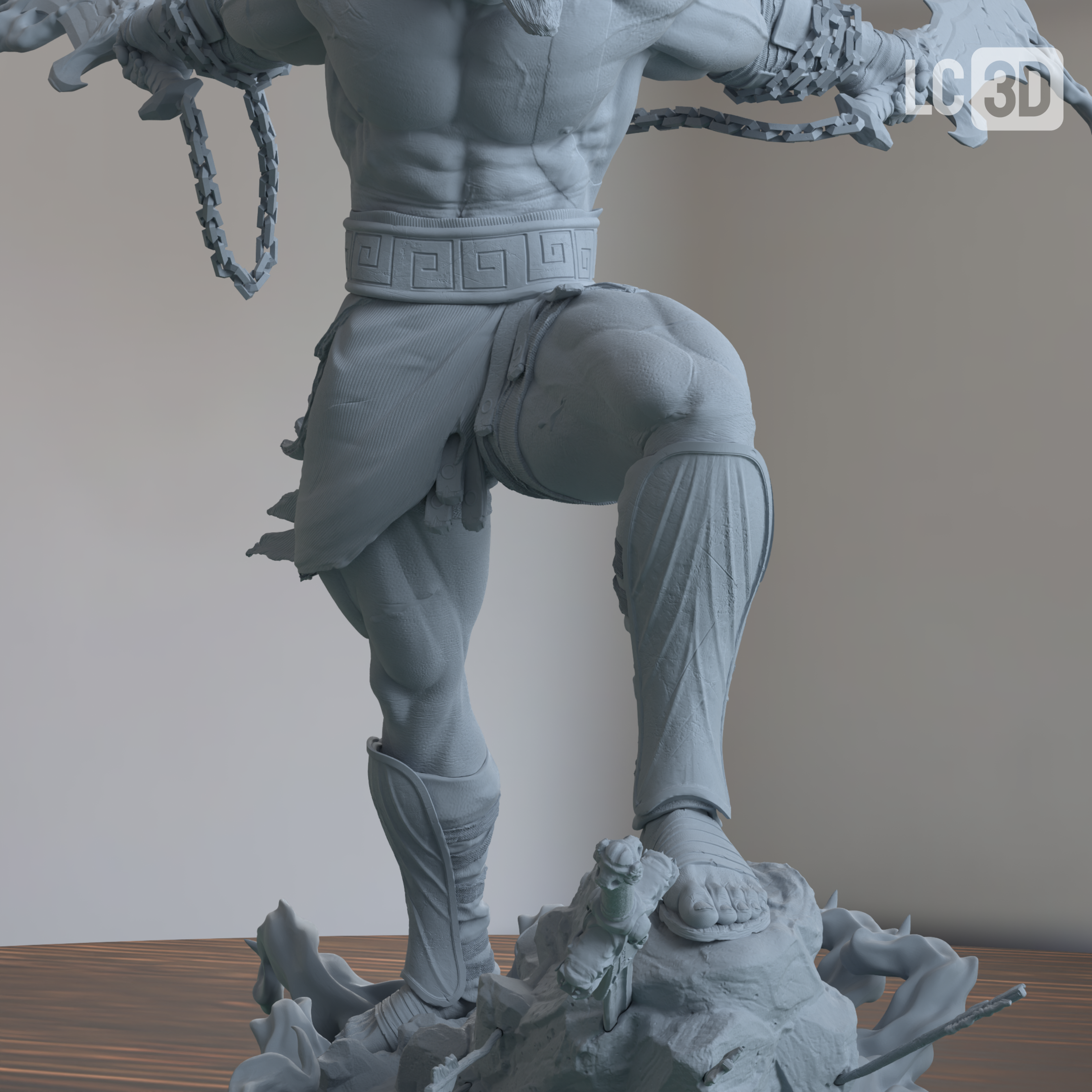 Kratos God Of War Figure 3D Printed Resin Model Kit