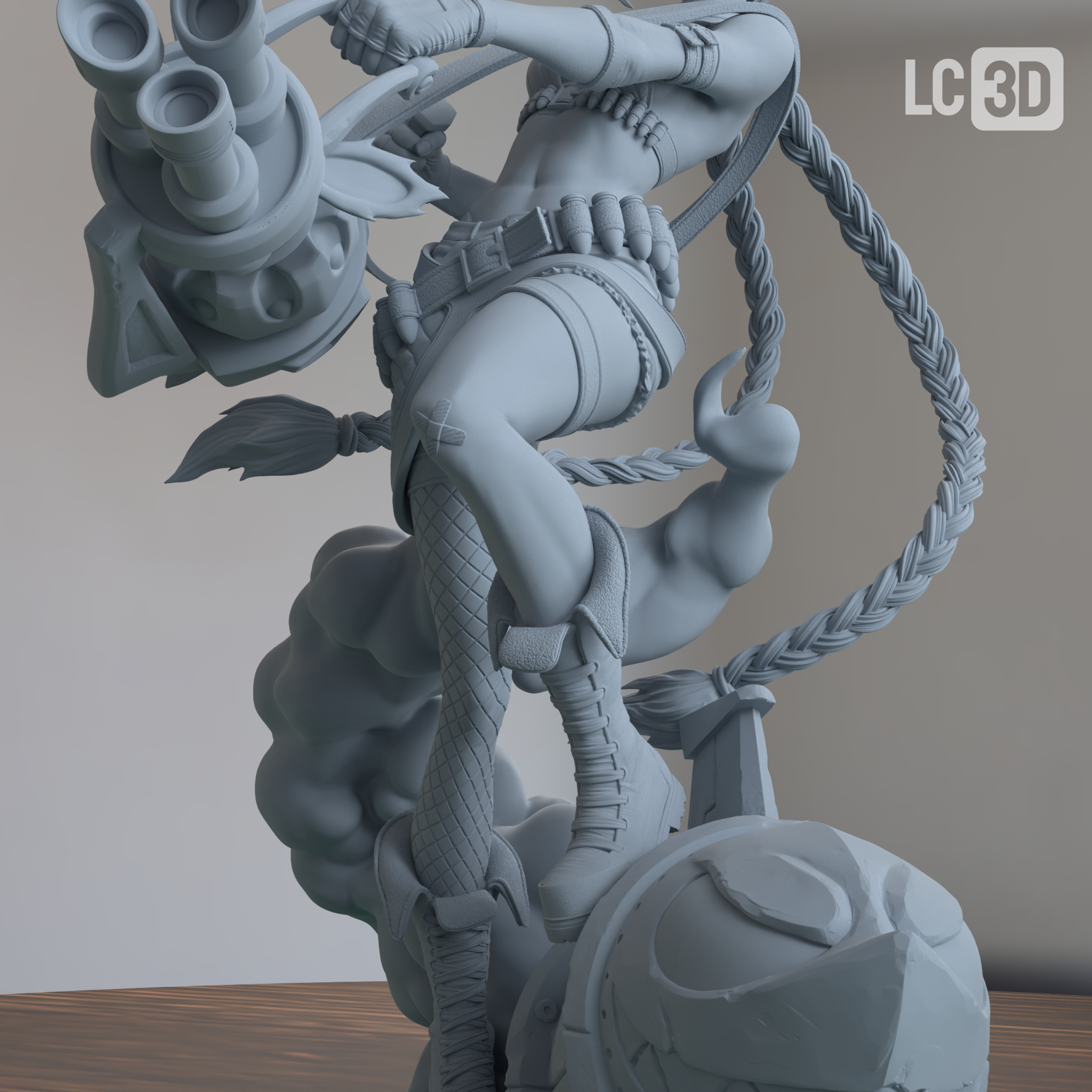 Jinx Arcane Action Figure 3D Printed Resin Model Kit