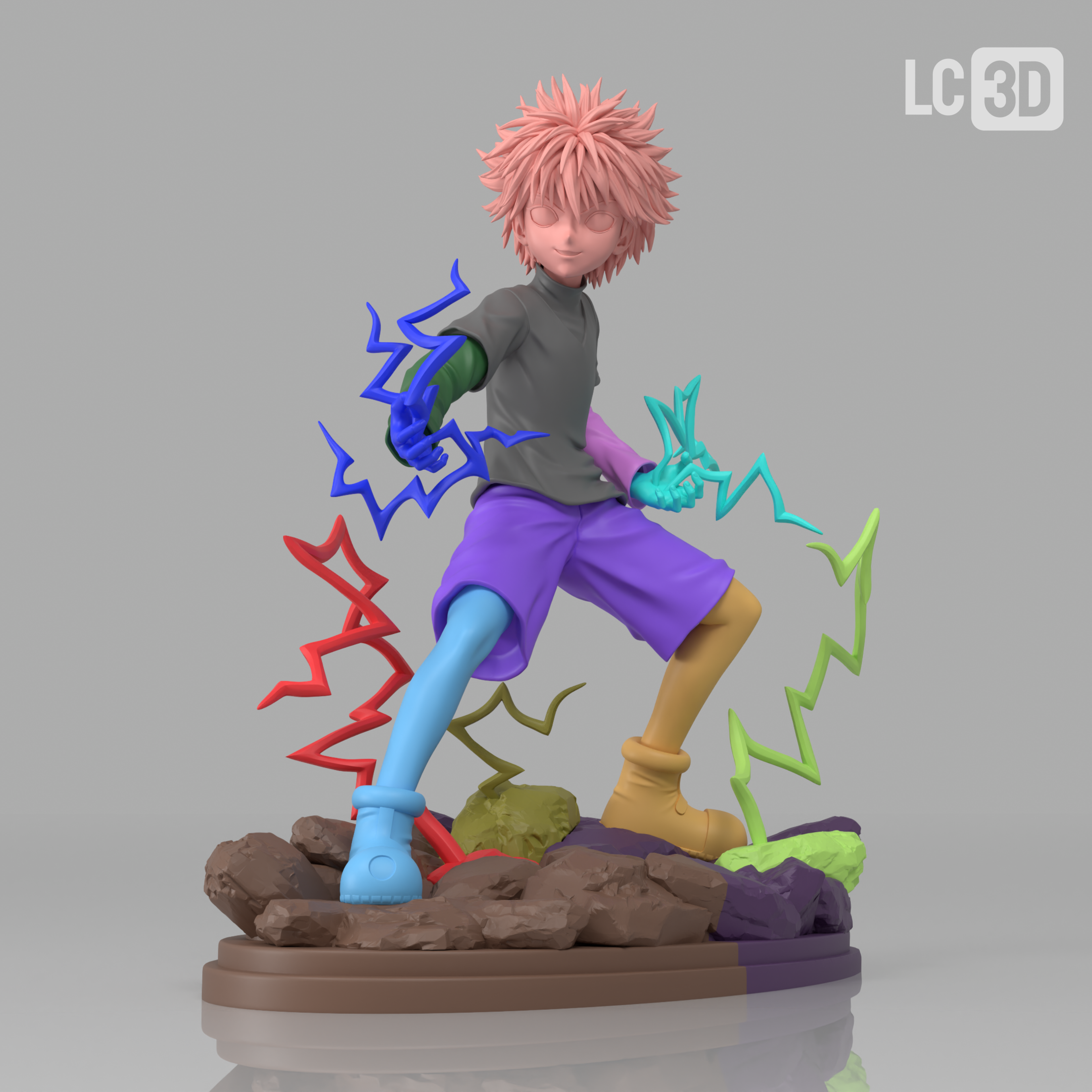 Killua Hunter x Hunter Figure 3D Printed Resin Model Kit