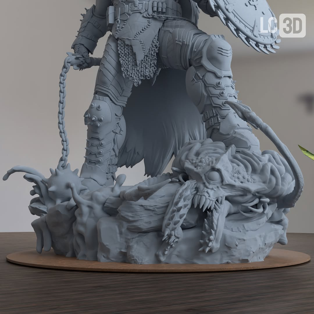 Doom Slayer The Doom Franchise Figure 3D Printed Resin Model Kit