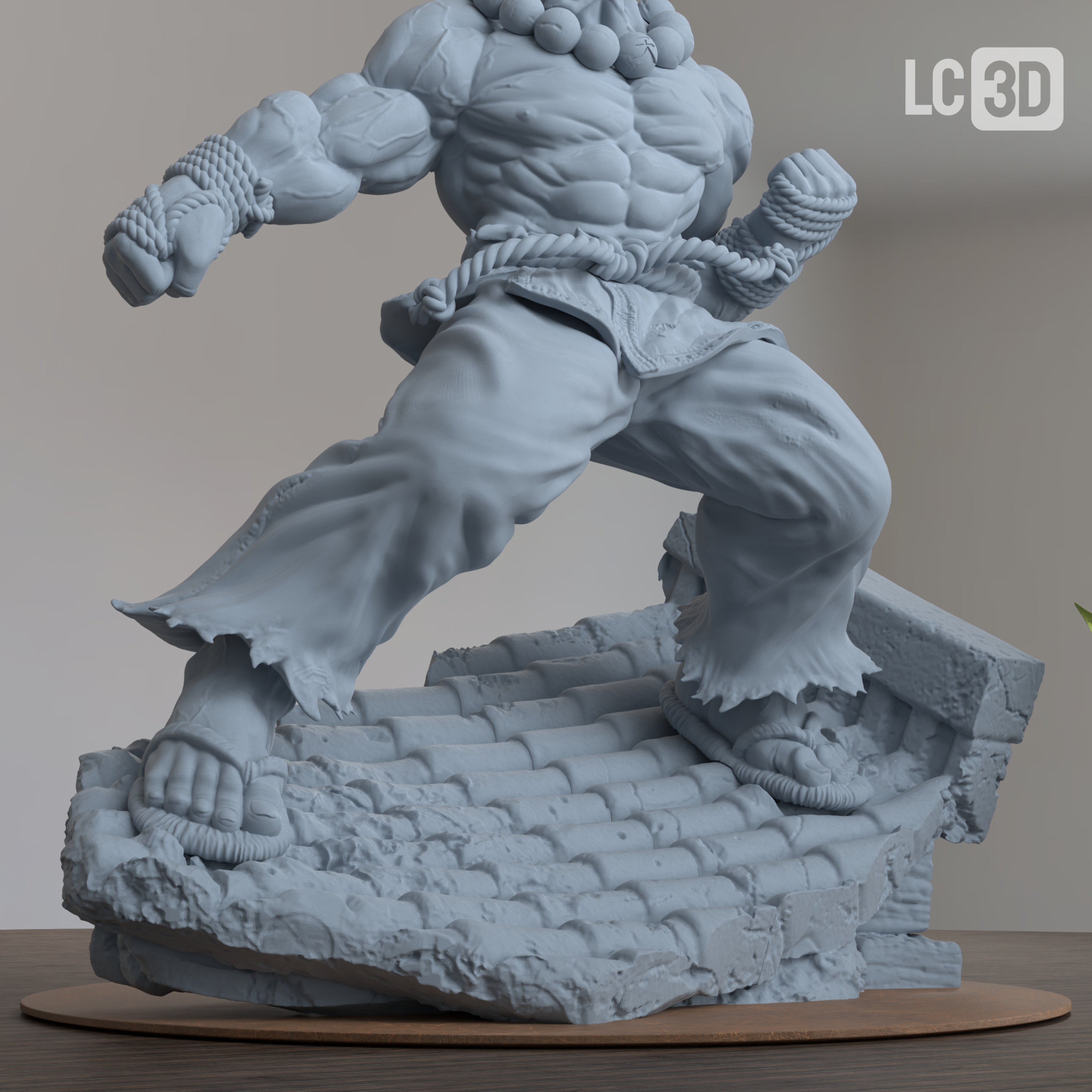Akuma Street Fighter Figure 3D Printed Resin Model Kit