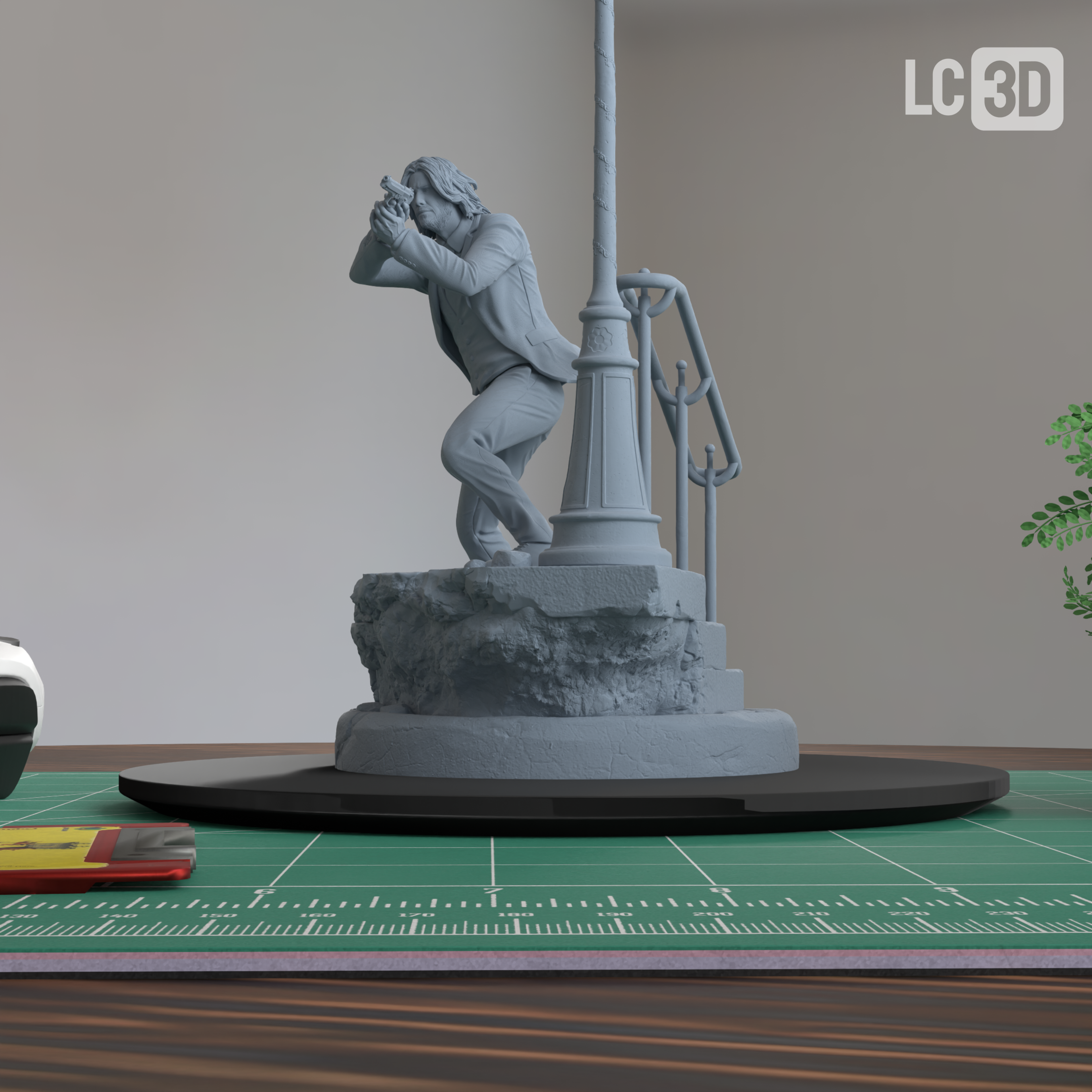 John Wick Action Figure 3D Printed Resin Model Kit
