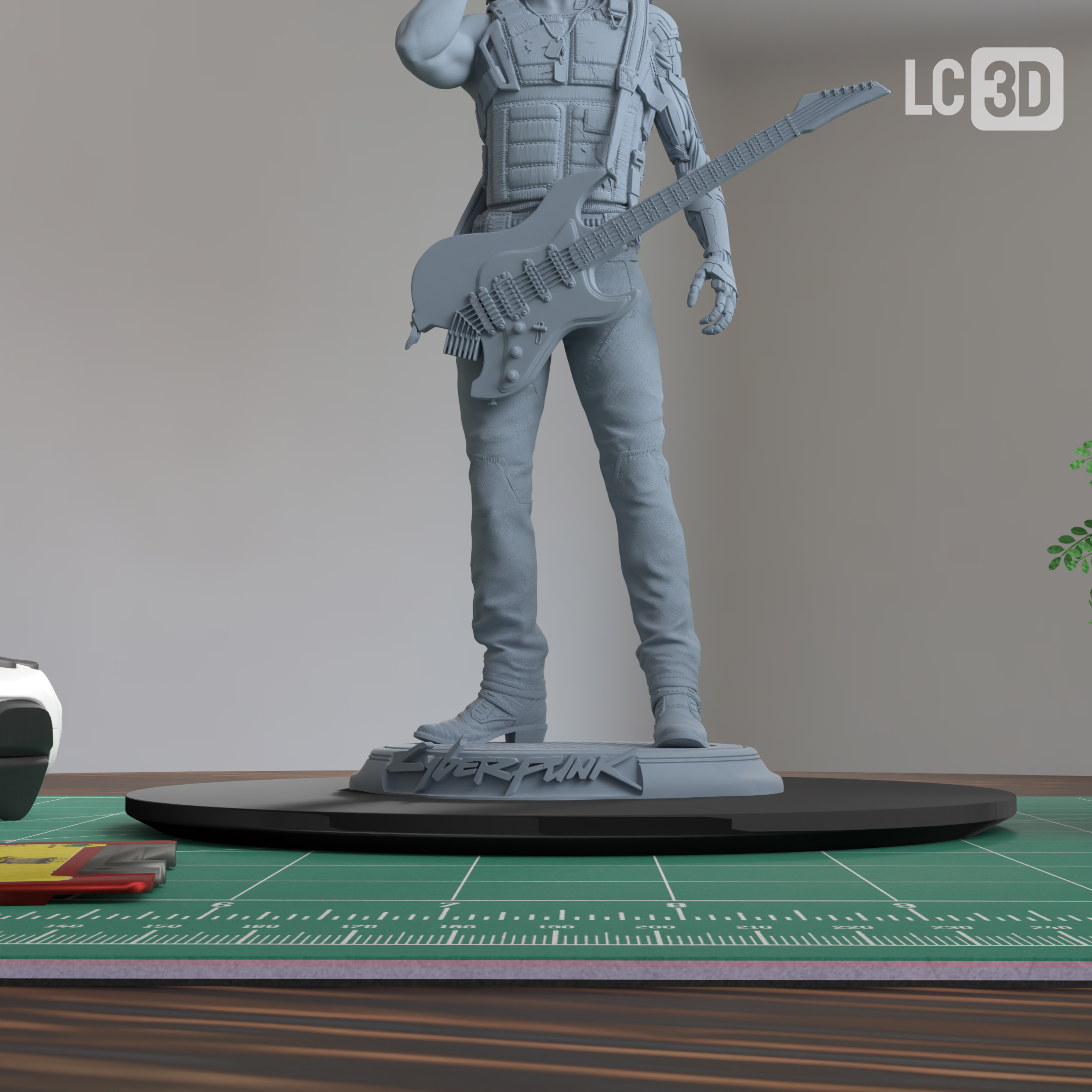Johnny Silverhand Cyberpunk 2077 Figure 3D Printed Resin Model Kit