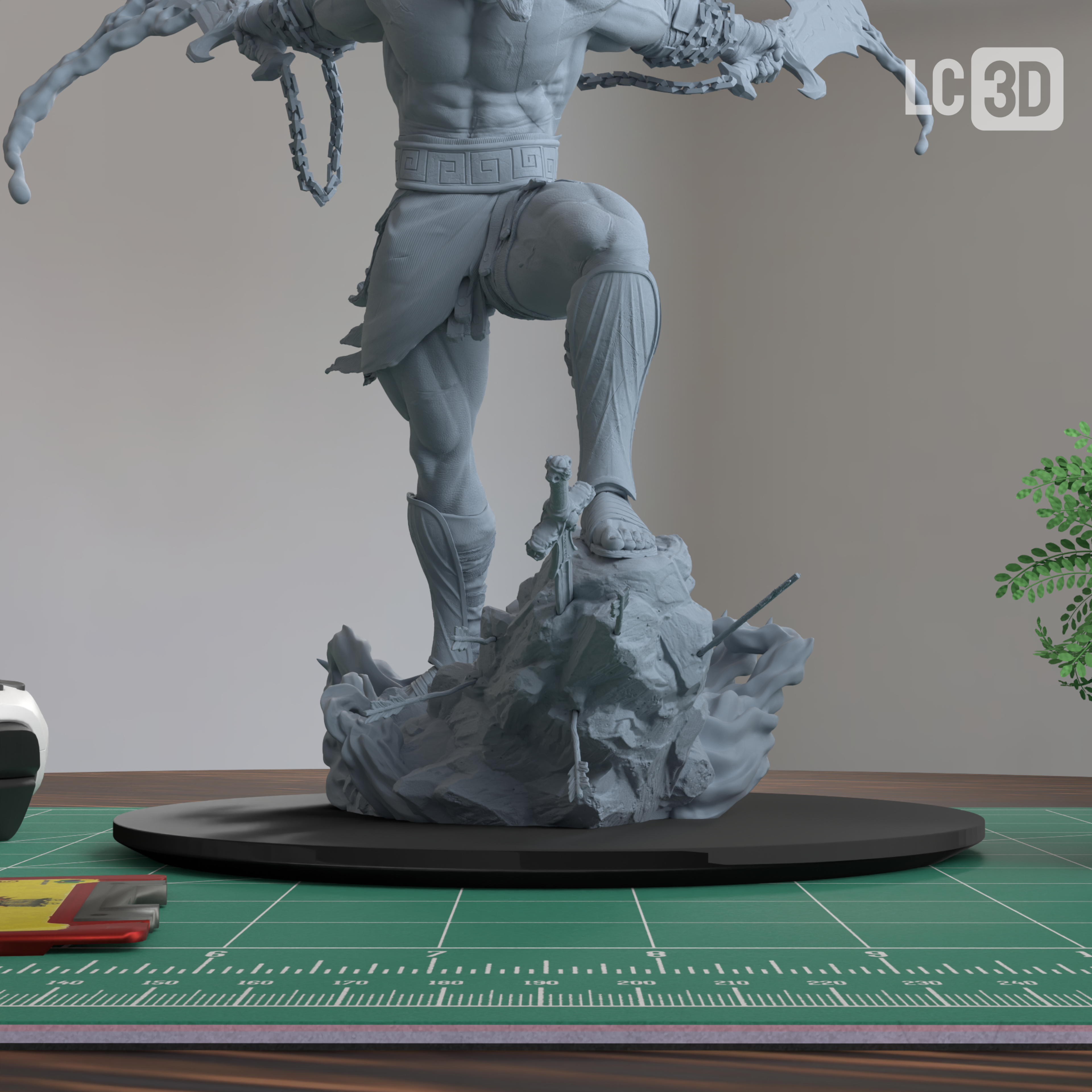 Kratos God Of War Figure 3D Printed Resin Model Kit