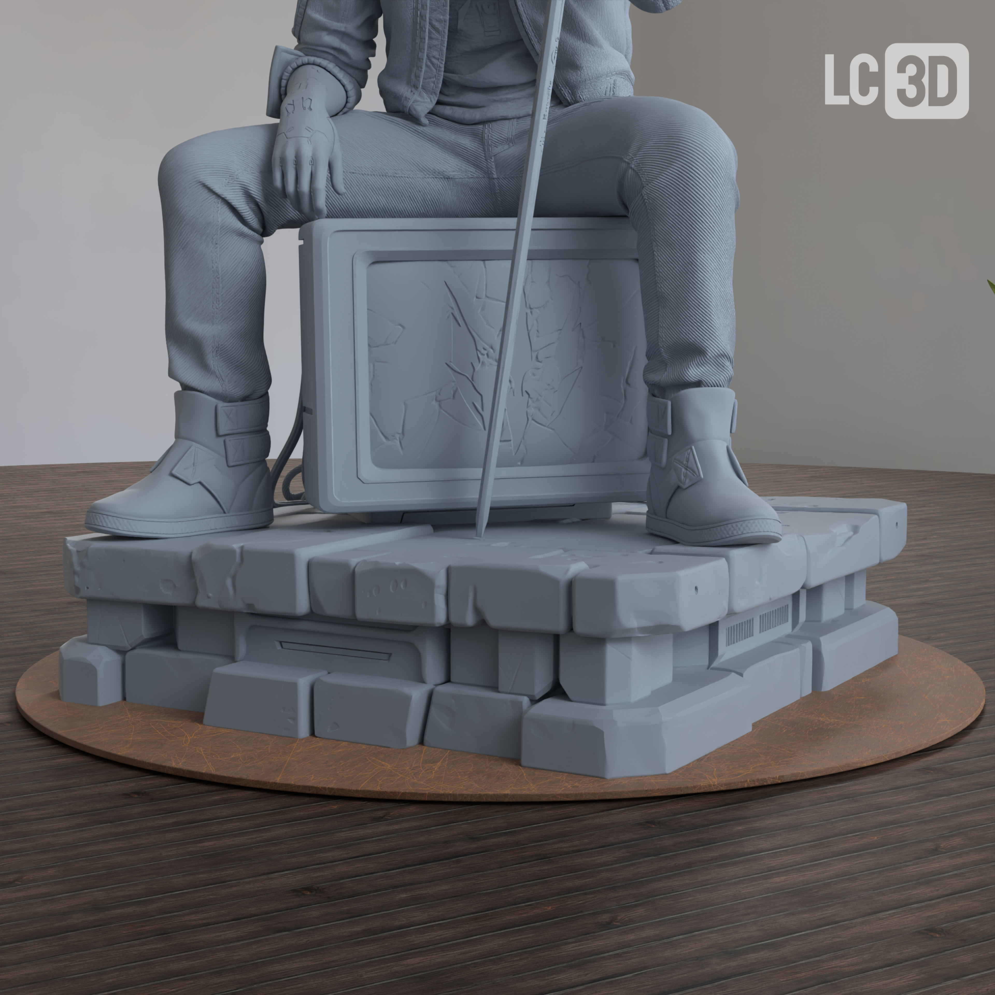 Geralt Ronin The Witcher Figure 3D Printed Resin Model Kit