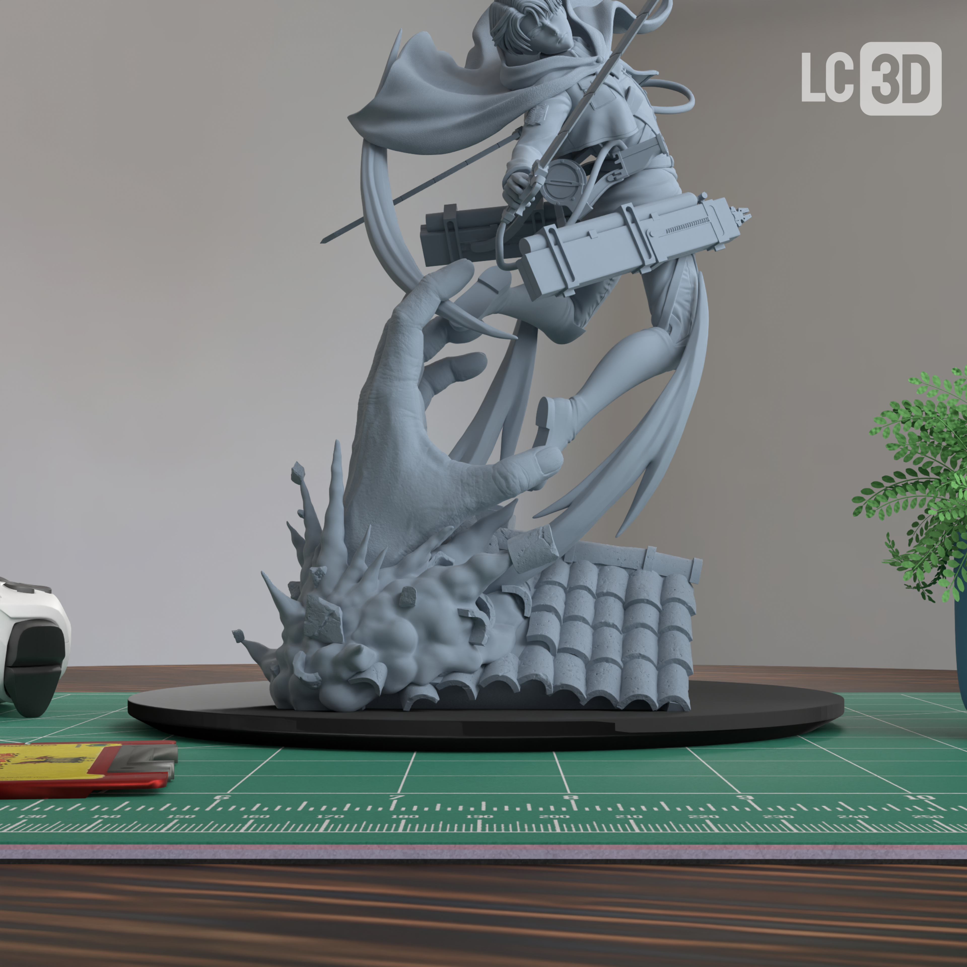 Levi Ackerman Attack On Titan Figure 3D Printed Resin Model Kit