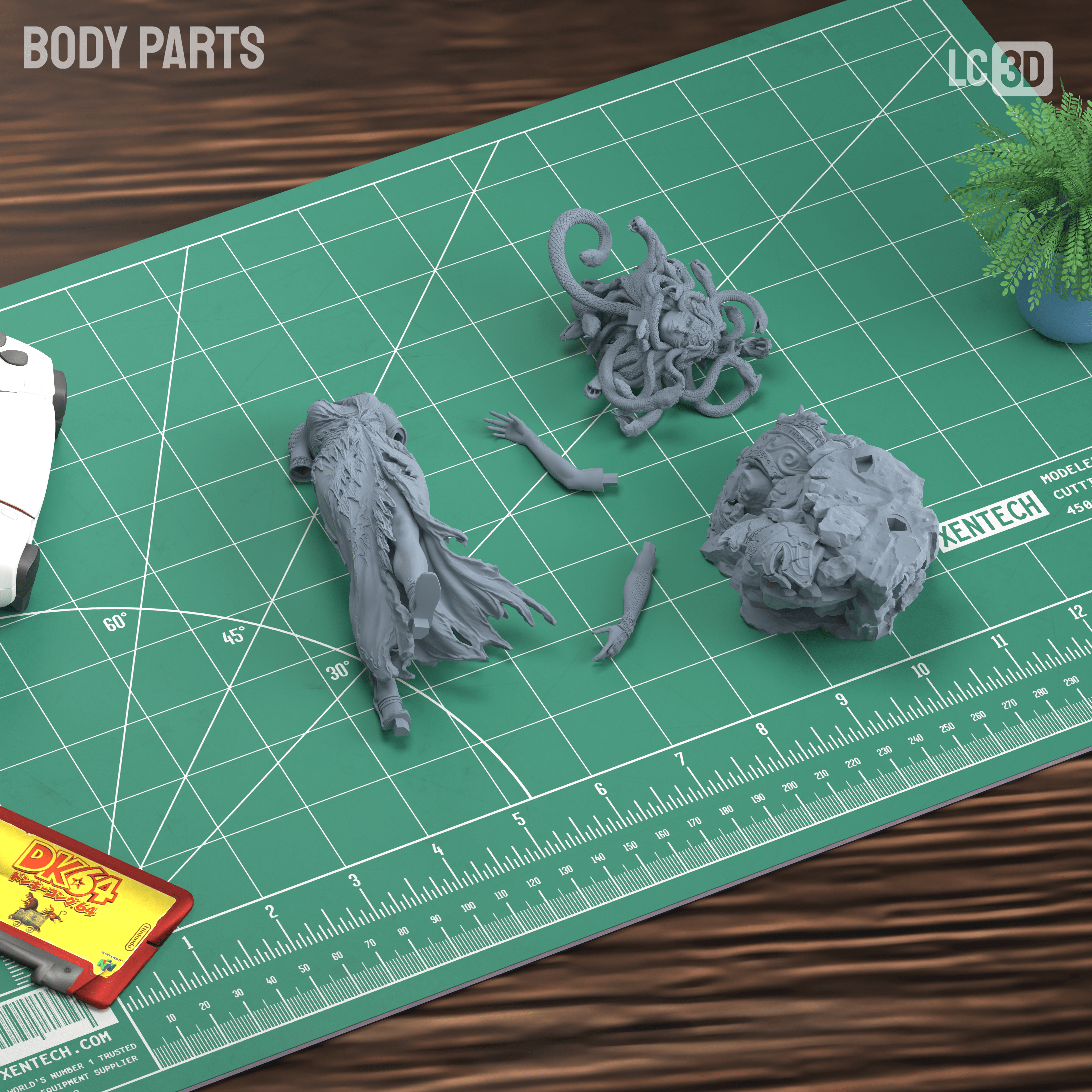 Medusa the Gorgon 3D Printed Resin Figure Model Kit