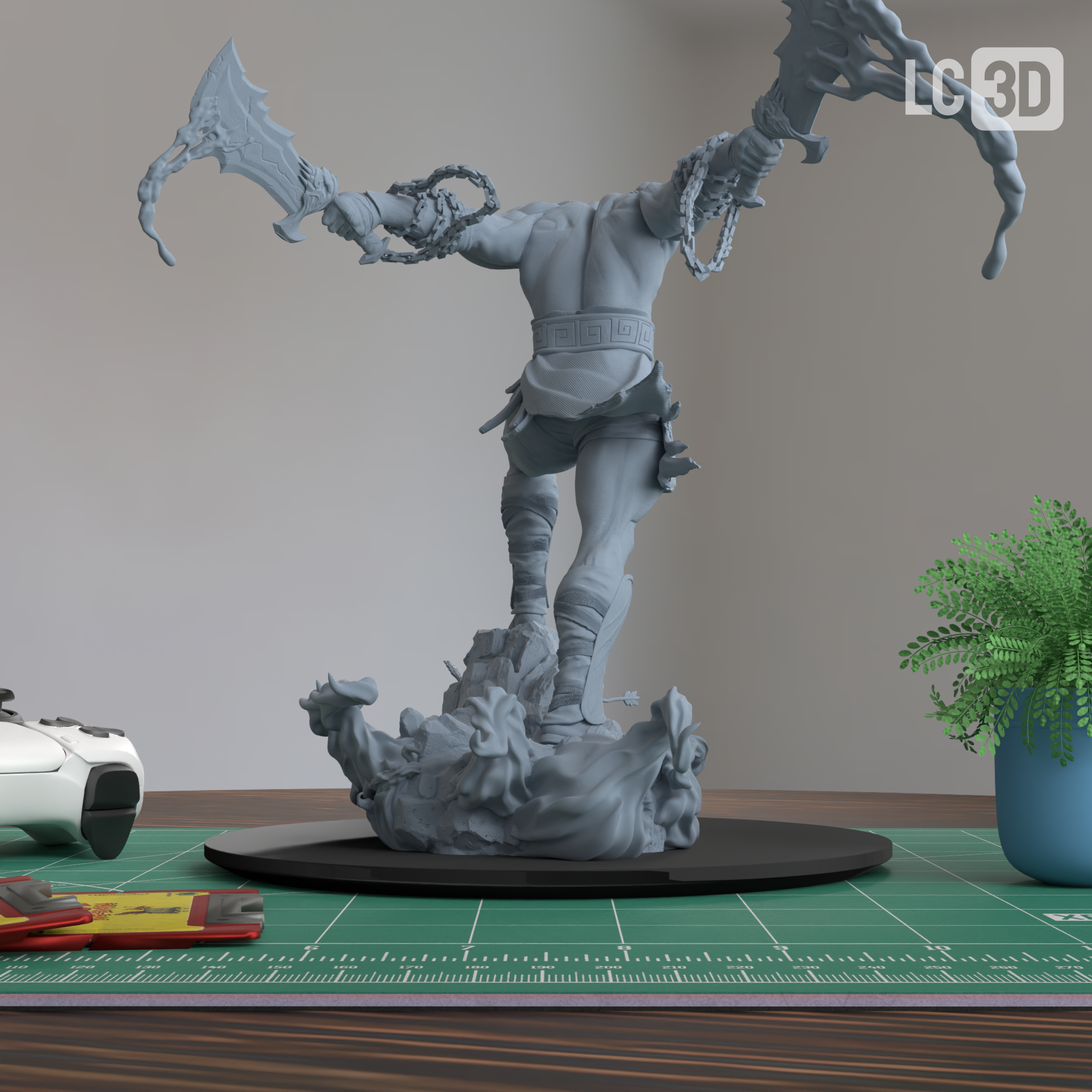 Kratos God Of War Figure 3D Printed Resin Model Kit