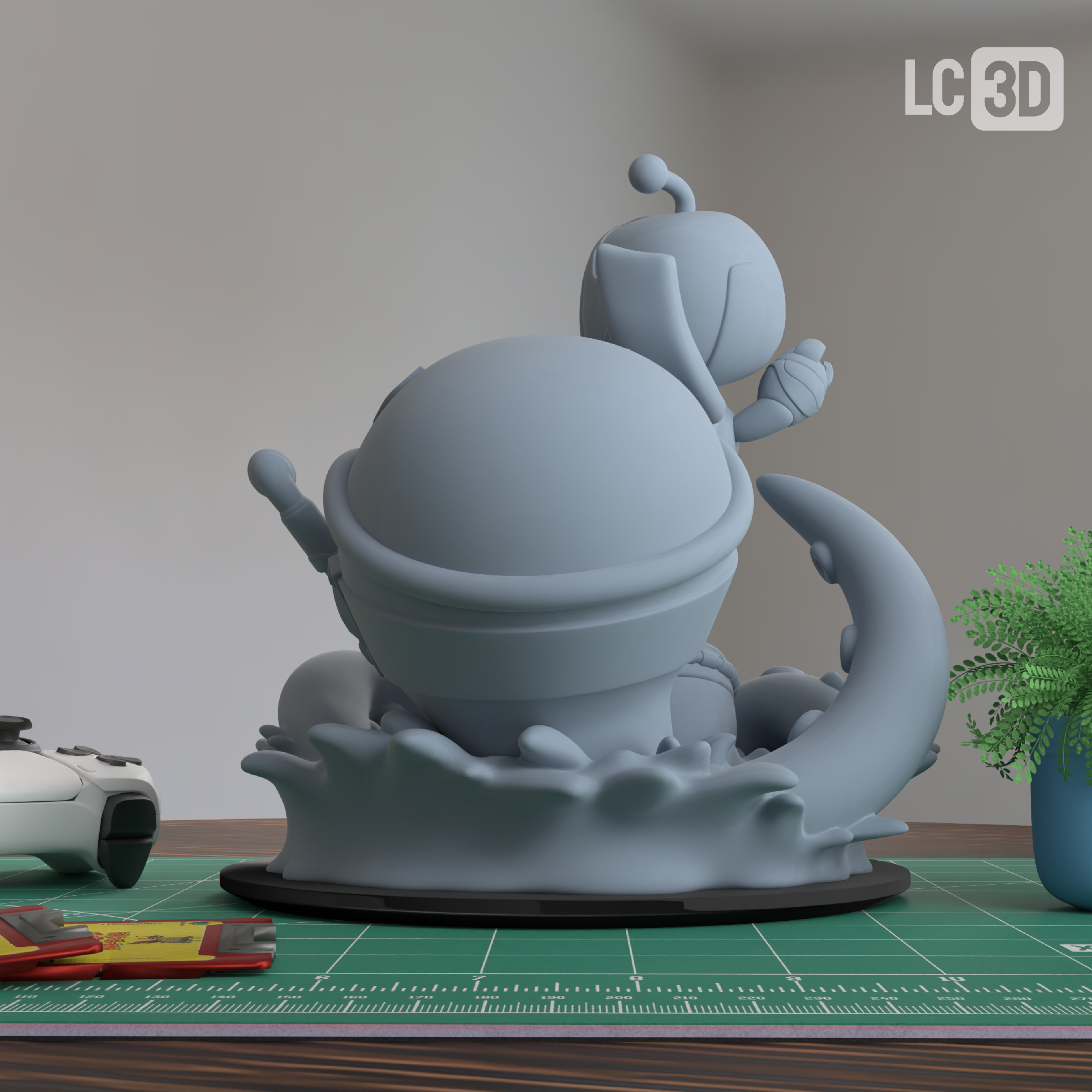 Astro Bot Gaming Figure 3D Printed Resin Model Kit