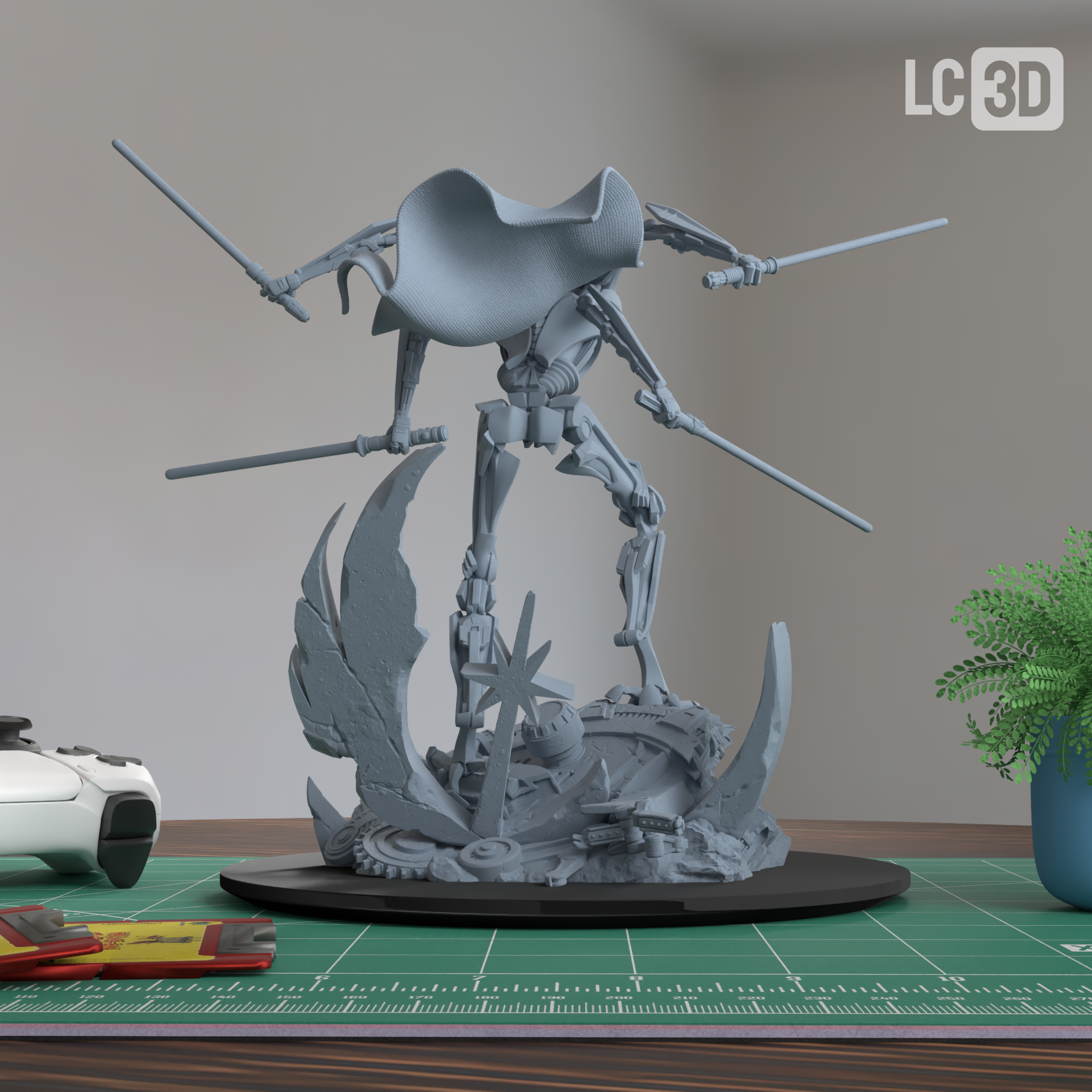 General Grievous Star Wars Figure 3D Printed Resin Model Kit