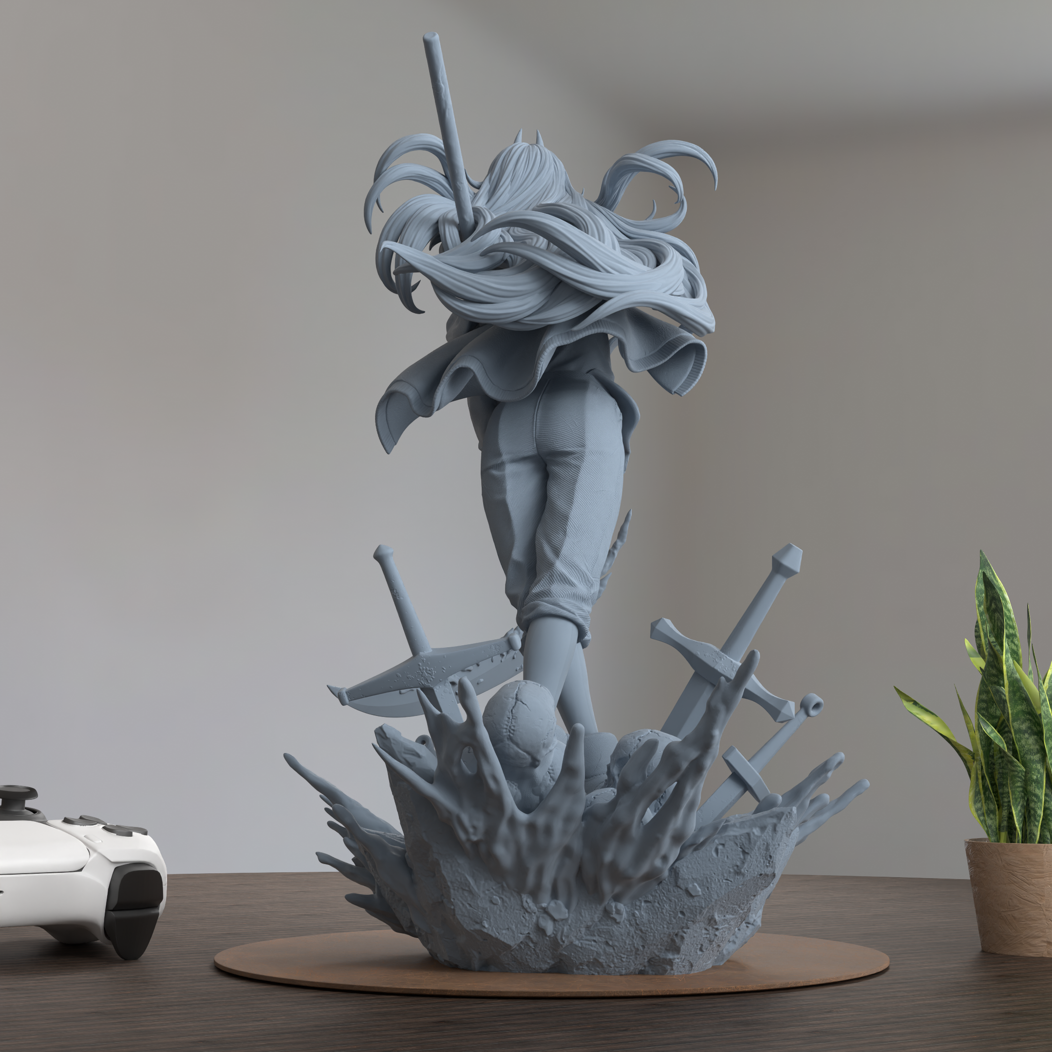 Power Chainsaw Man Figure 3D Printed Resin Model Kit