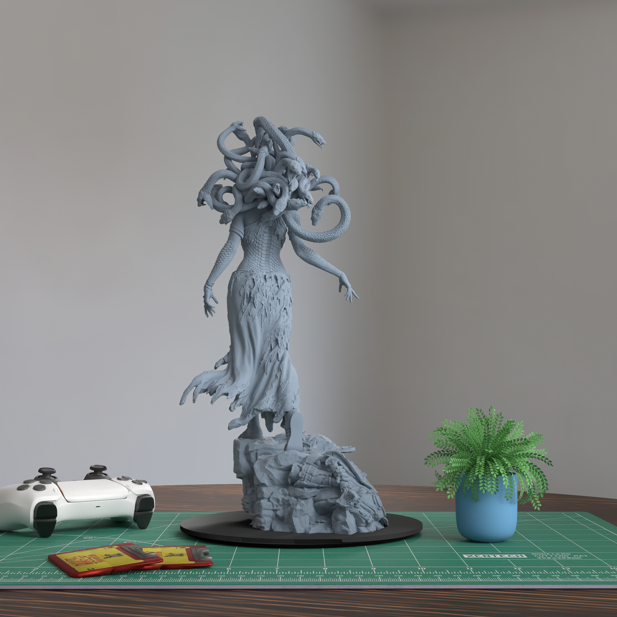 Medusa the Gorgon 3D Printed Resin Figure Model Kit