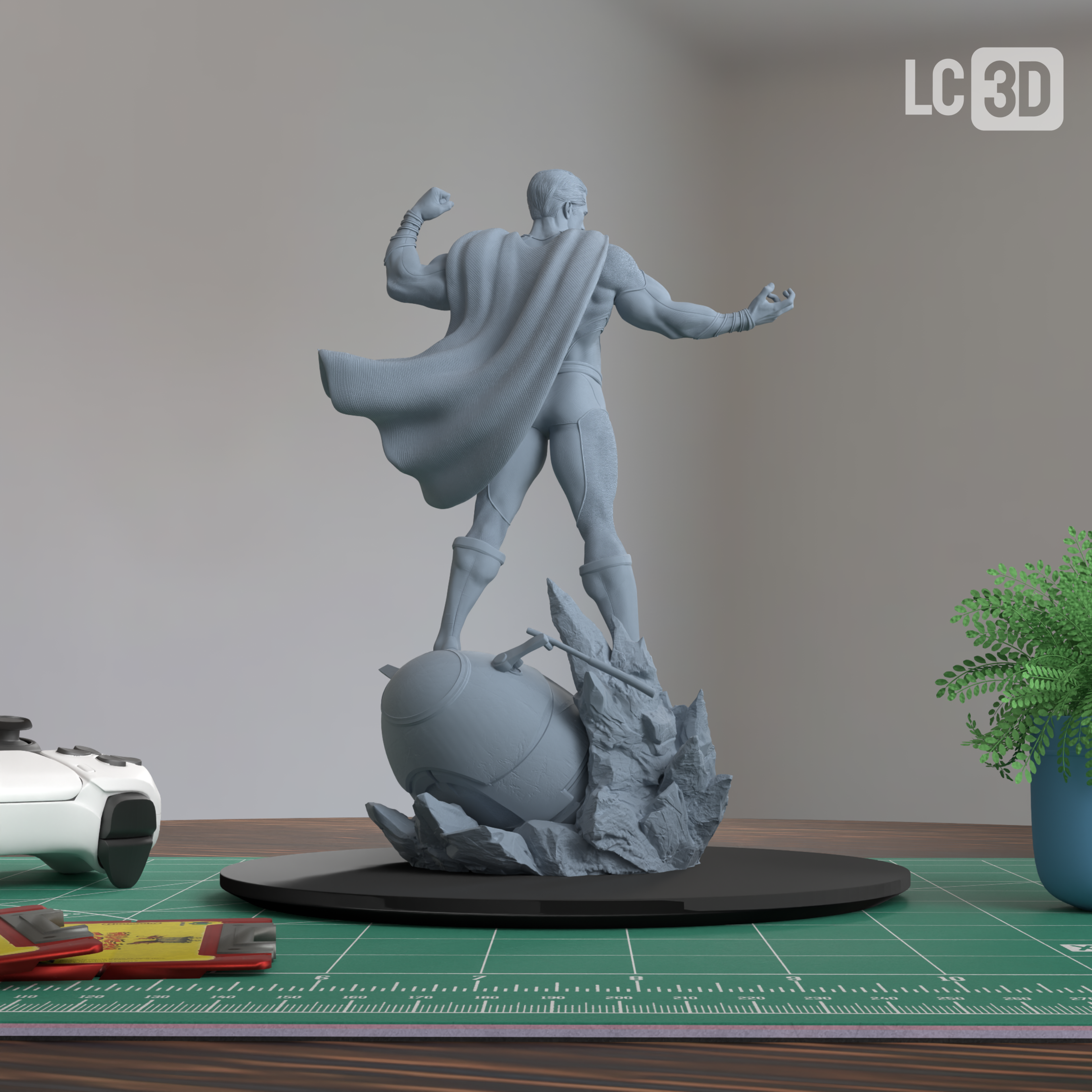 Superman Justice League Figure 3D-Printed Resin Model Kit