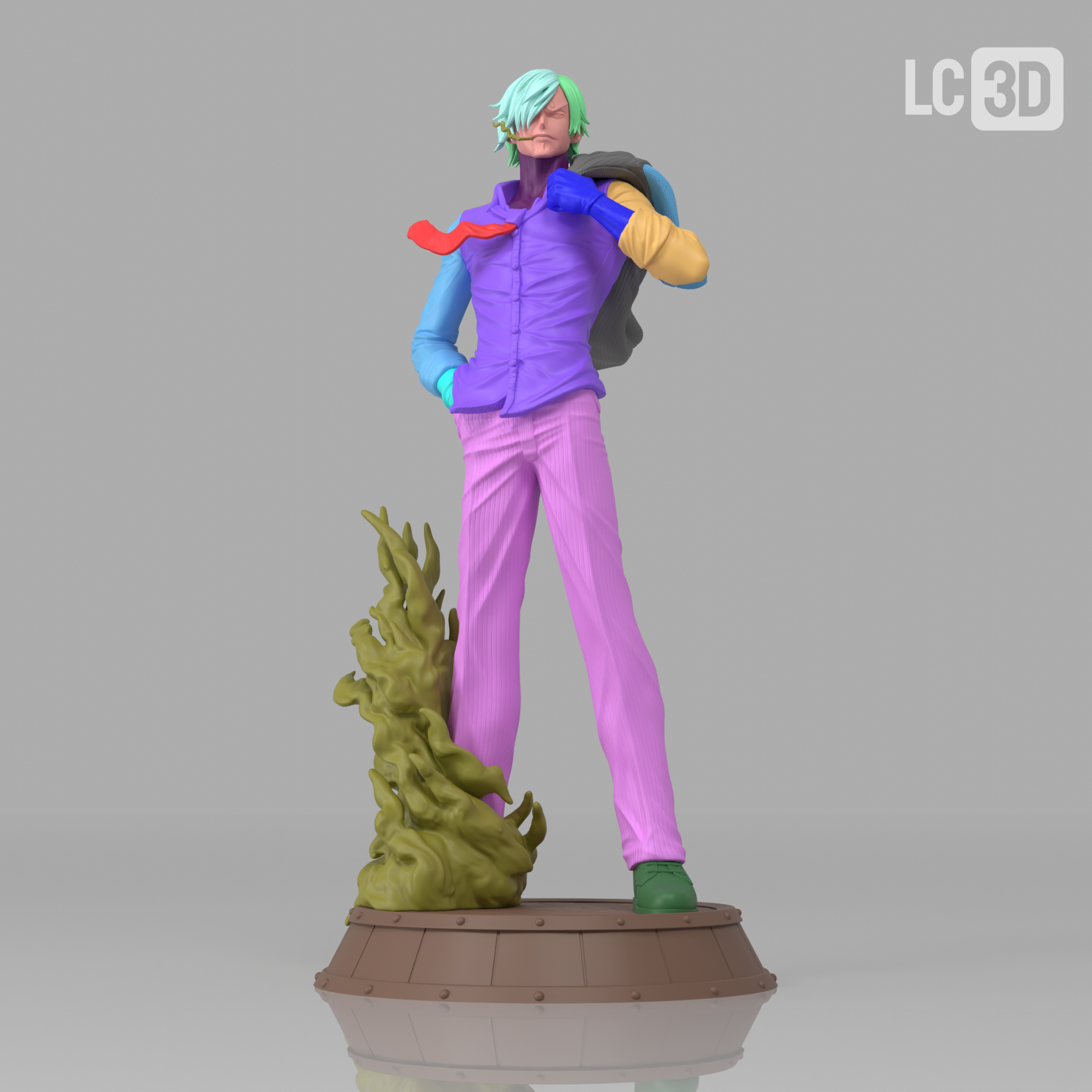 Sanji One Piece Figure 3D Printed Resin Model Kit