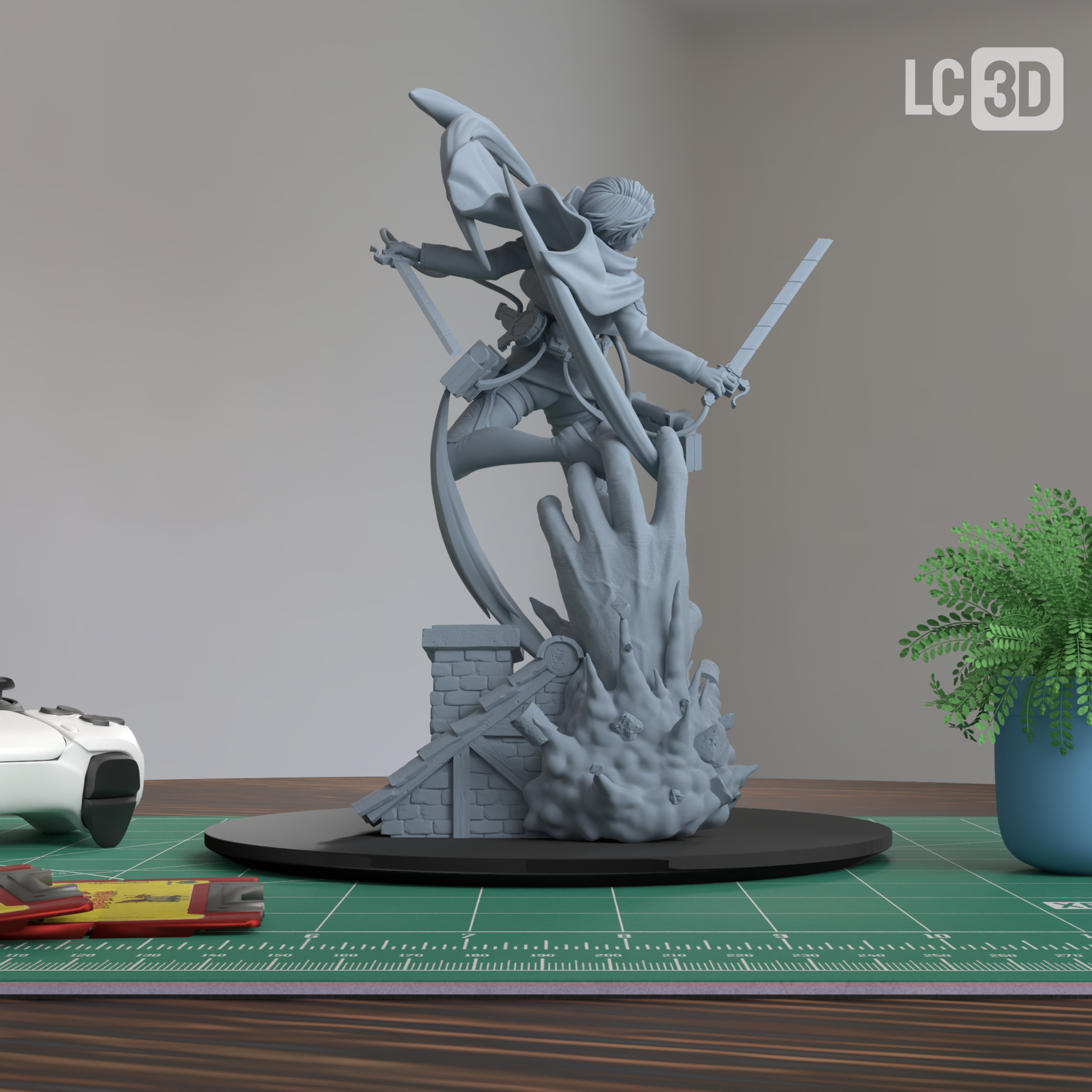 Levi Ackerman Attack On Titan Figure 3D Printed Resin Model Kit