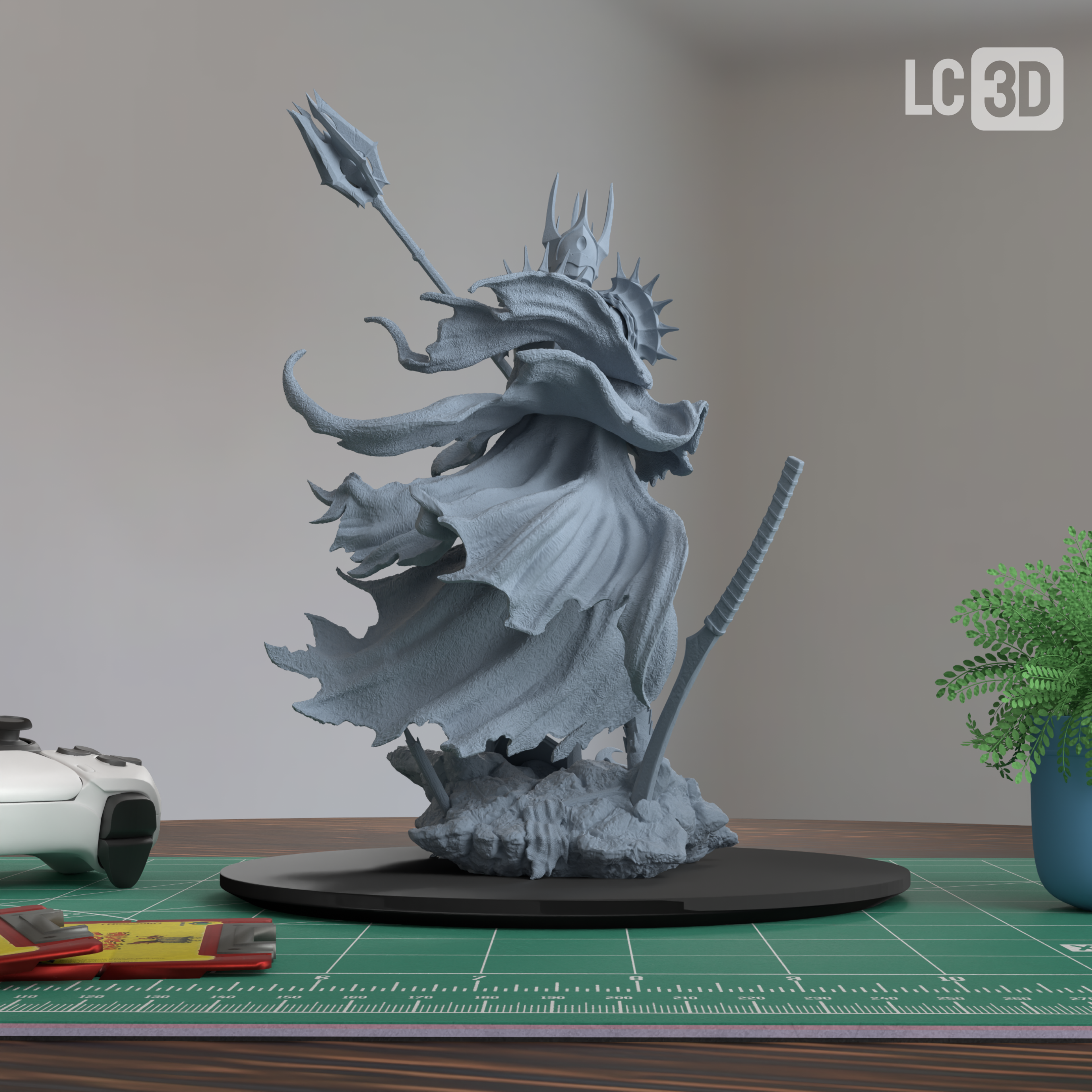 Sauron The Lord of the Rings Figure 3D Printed Resin Model Kit